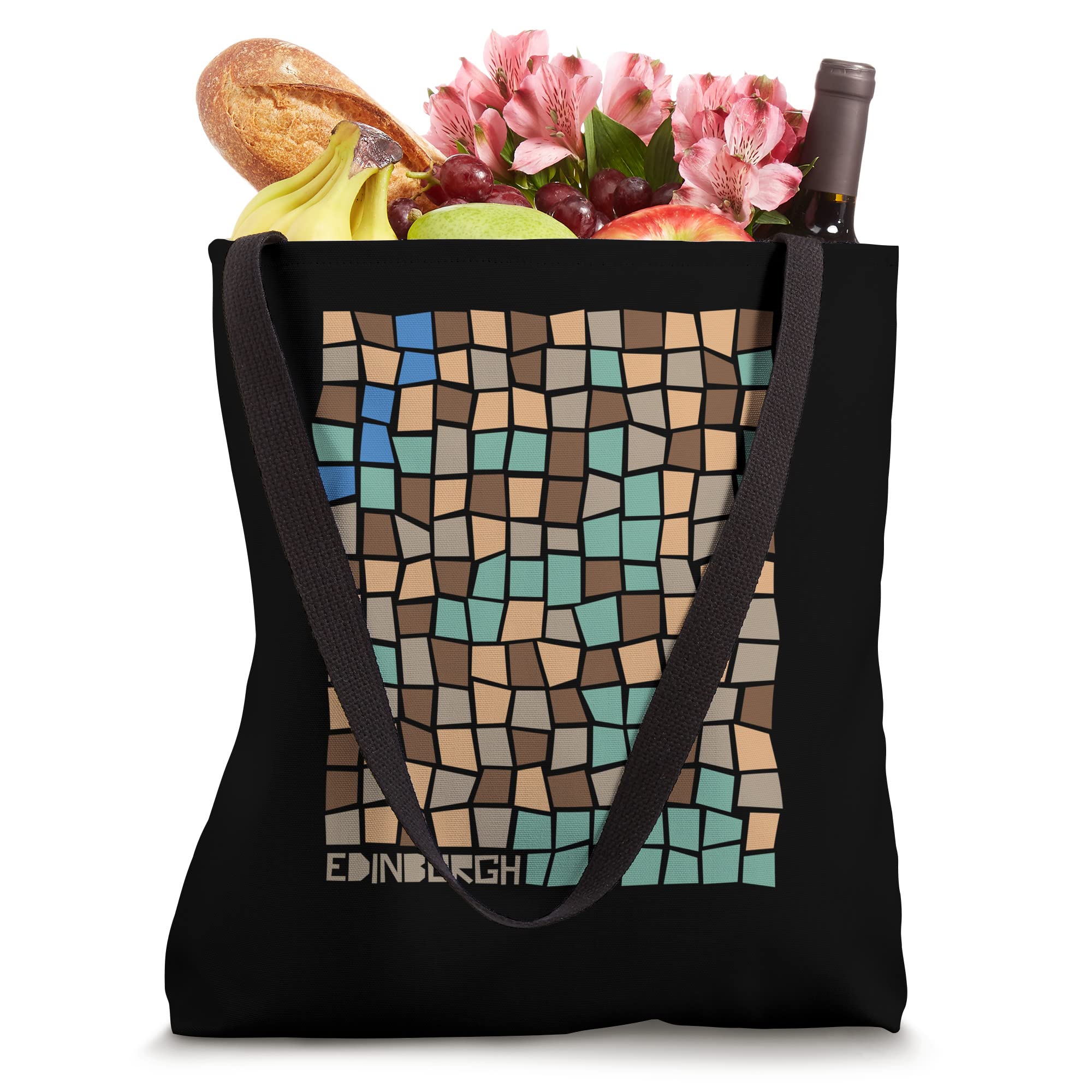 Stylish Edinburgh Abstract Print Tote Bag - Eco-Friendly Reusable Shopping Bag for Women, Perfect for Groceries, Beach & Daily Use