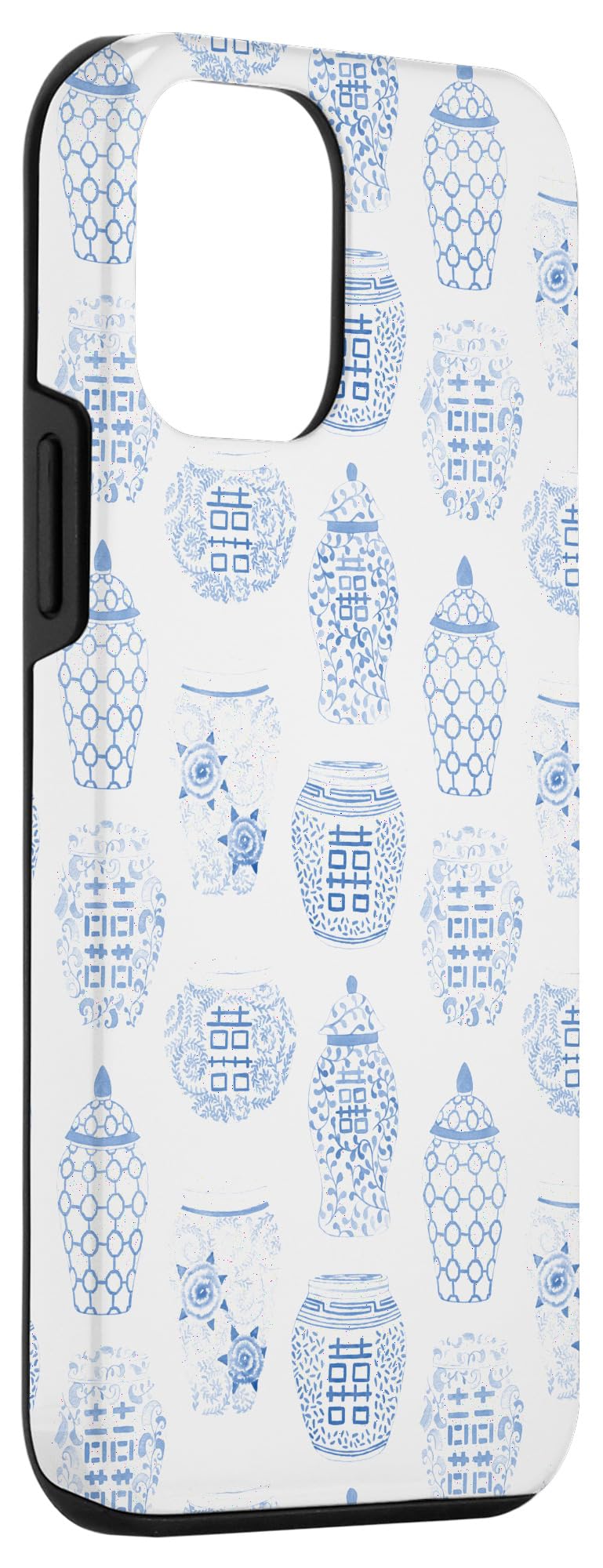iPhone 12 Mini Case - Ginger Jars Preppy Blue & White Chinoiserie Design | Stylish Protective Cover for Everyday Use, Travel & Work