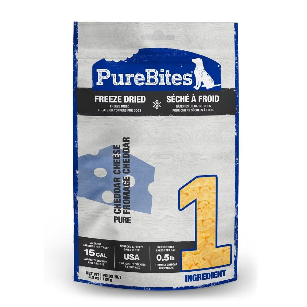 Freeze Dried Cheddar Cheese Dog Treats - All Natural, High Protein Training Snacks for Small & Large Dogs - Perfect for Training, Rewards & Travel