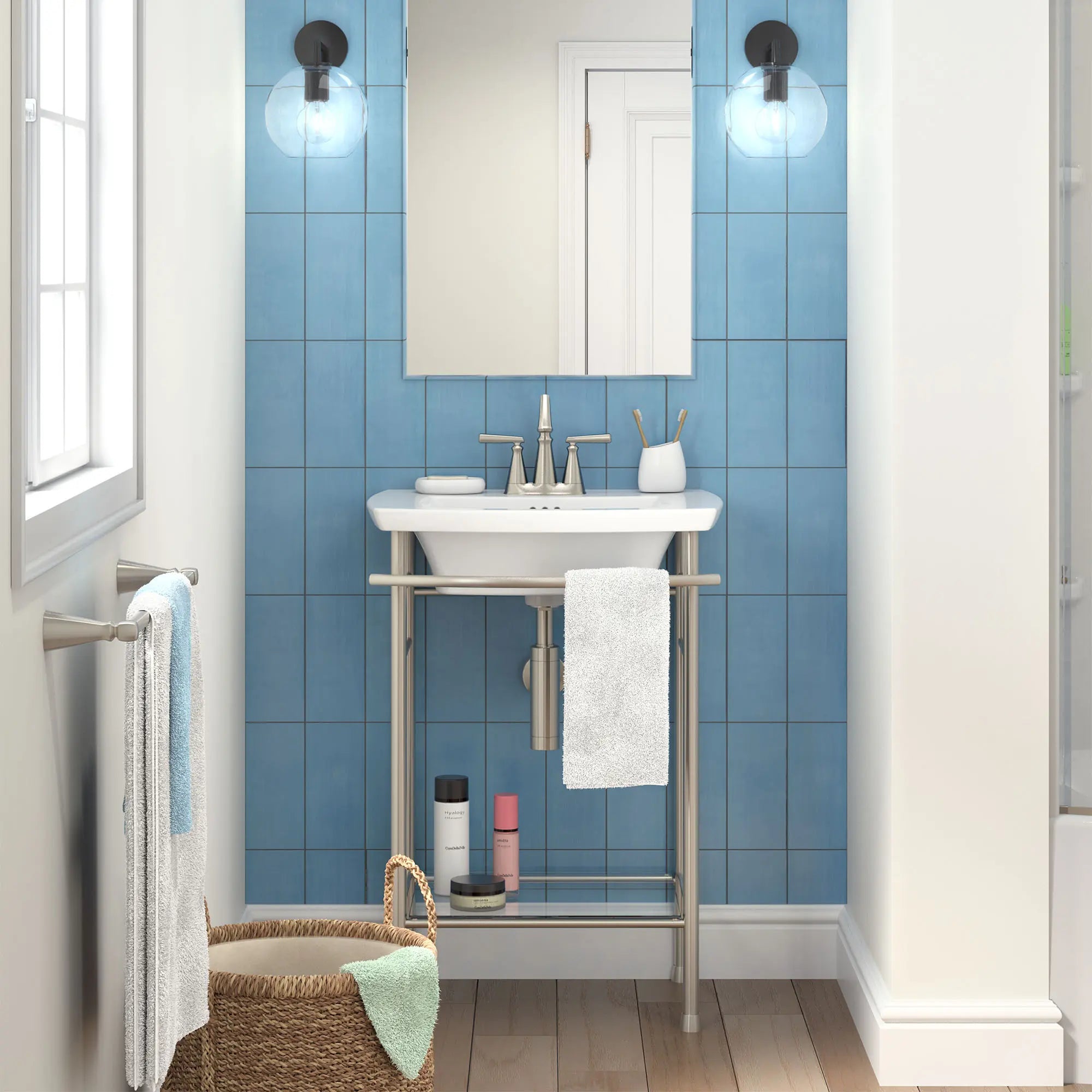 Edgemere Console Vanity Sink Top with 4-Inch Centers - Modern Bathroom Vanity for Small Spaces, Perfect for Powder Rooms and Guest Baths