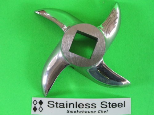#12 Stainless Steel Meat Grinder Blade - Compatible with LEM, Cabelas, Hobart & Weston - Perfect for Home Butchering, Sausage Making & Food Processing