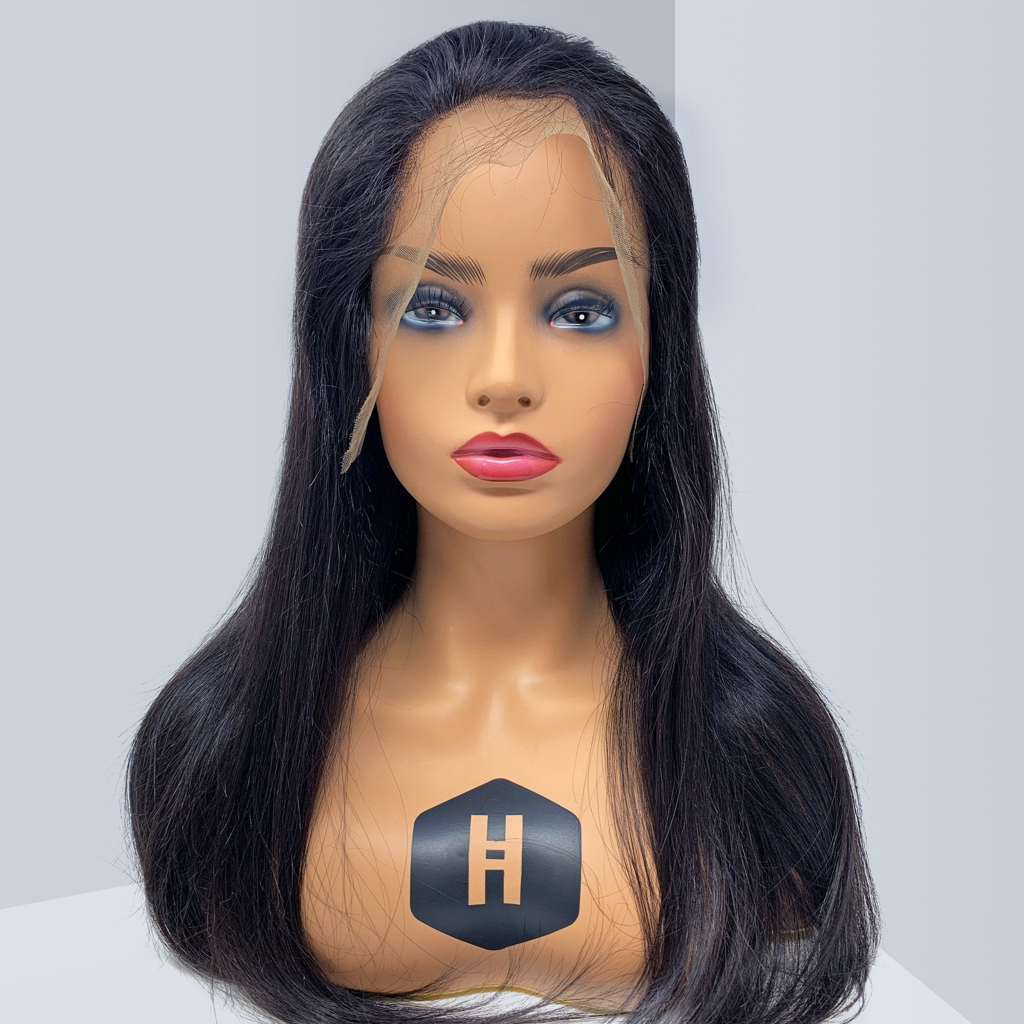 13x6 HD Virgin Straight Frontal Wig - 100% Human Hair Lace Front Wig for Black Women - Natural Look for Daily Wear, Parties & Special Occasions