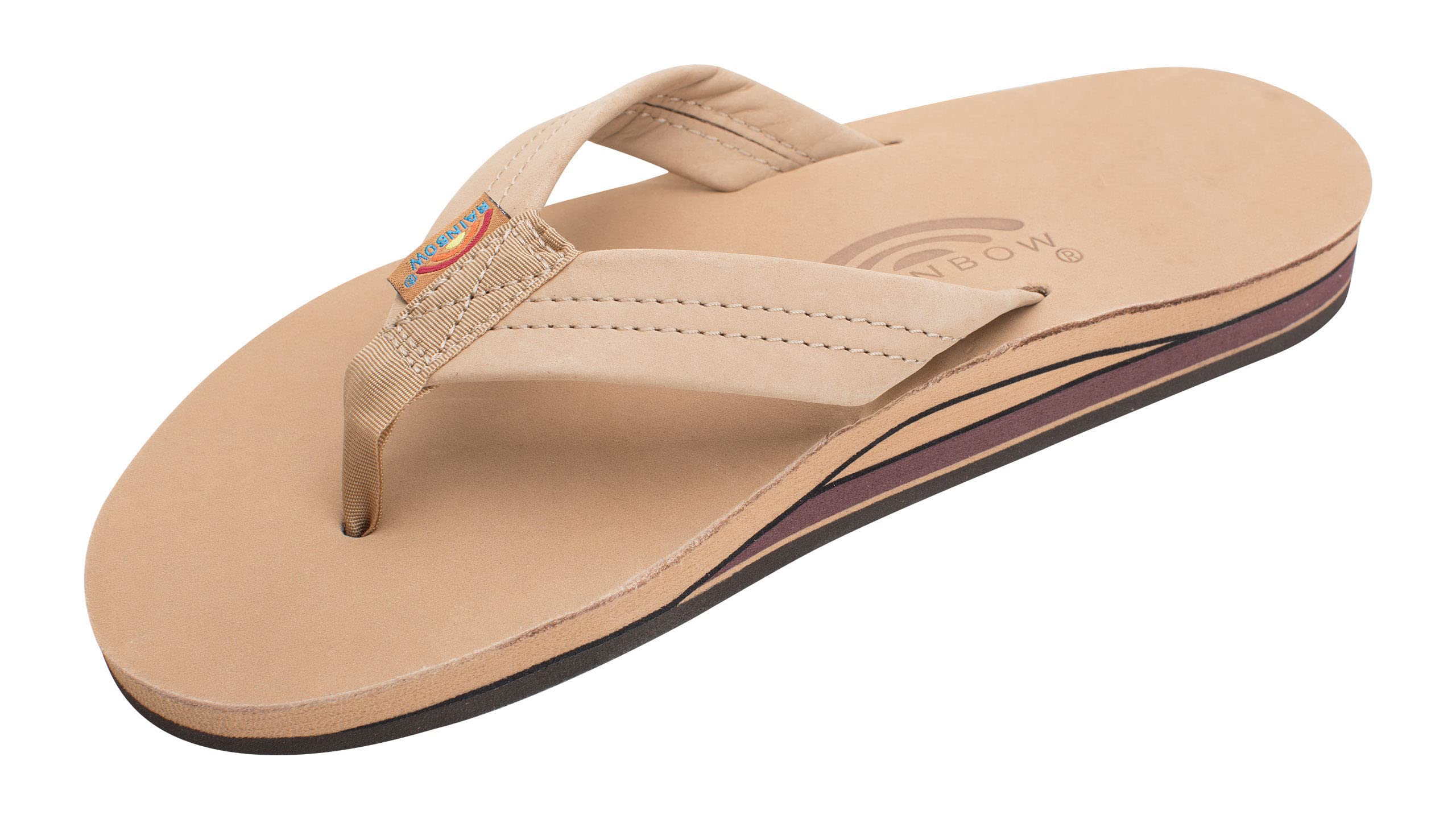 Rainbow Sandals Women's Double Layer Premier Leather Sandals with Arch Support - Comfortable Casual & Beach Footwear for Summer Walking, Travel and Outdoor Activities