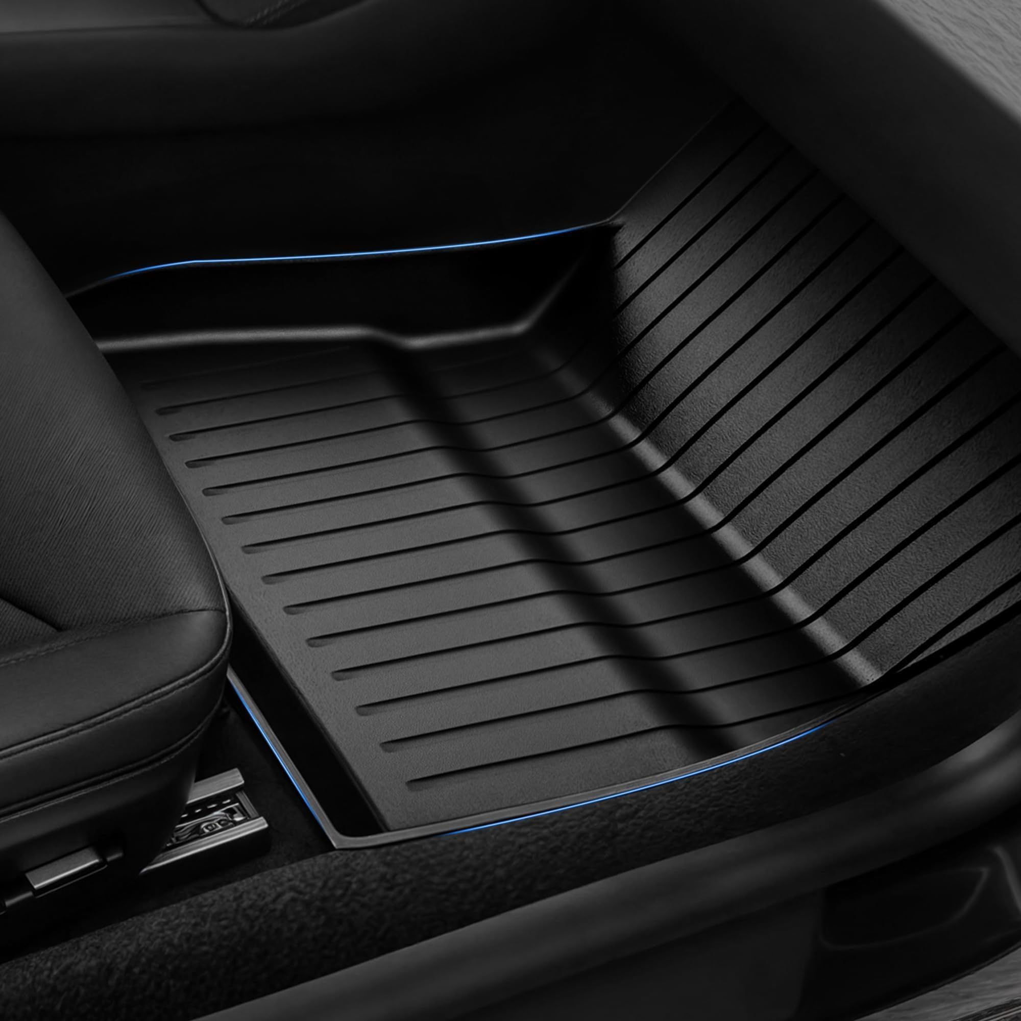 OEDRO Custom Fit All-Weather Floor Mats & Cargo Liner Set for 2024-2025 Tesla Model 3 Highland - TPE Durable Front & Rear Seat Mats with Trunk Liner - Perfect for Daily Commute, Road Trips & Winter Protection (Black)