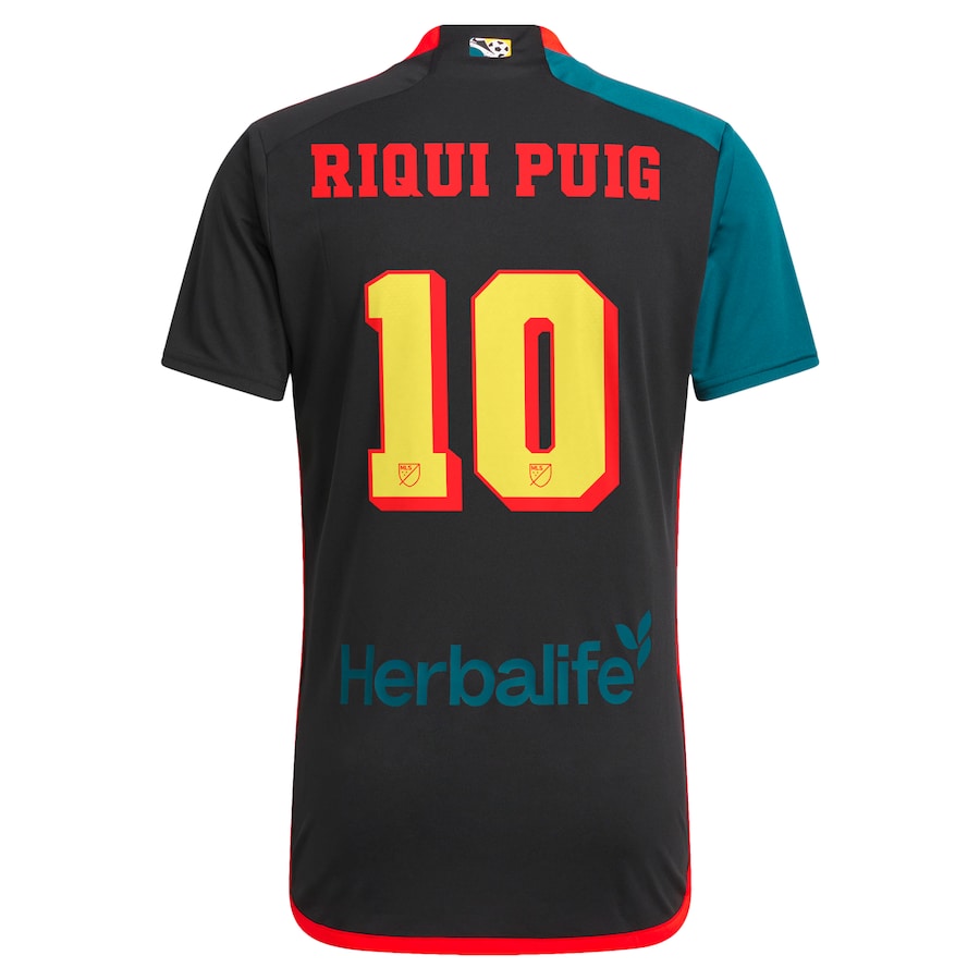Adidas LA Galaxy Riqui Puig Third Jersey 2024-2025 - Black/Virdia Soccer Shirt for Men - Official MLS Fan Gear for Game Day & Casual Wear