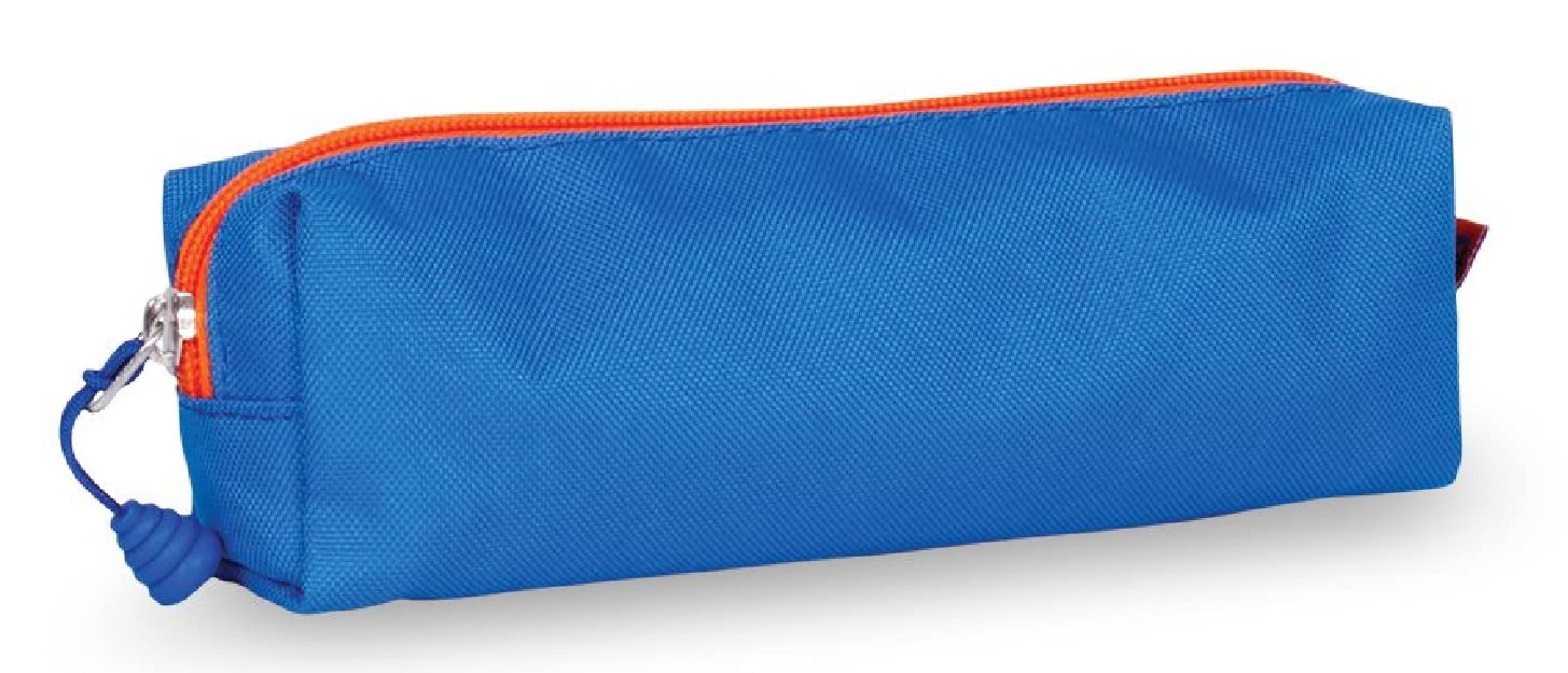 Bixbee Kids Pencil Case with Easy Open Zipper - Water Resistant Pencil Box for Boys & Girls, Perfect for School & Art Supplies Storage (Signature Blue) - Great for Classroom, Homework & Travel Organization