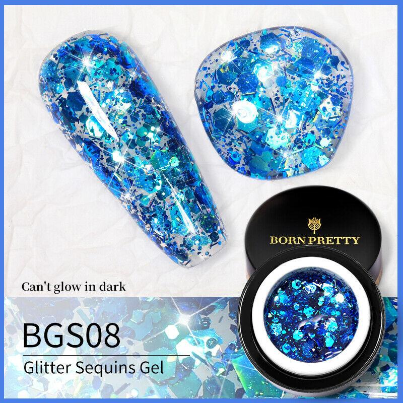 Born Pretty Glitter Sequins Gel - Long Lasting Nail Art Glue for DIY Manicure, Perfect for Parties, Weddings & Special Occasions