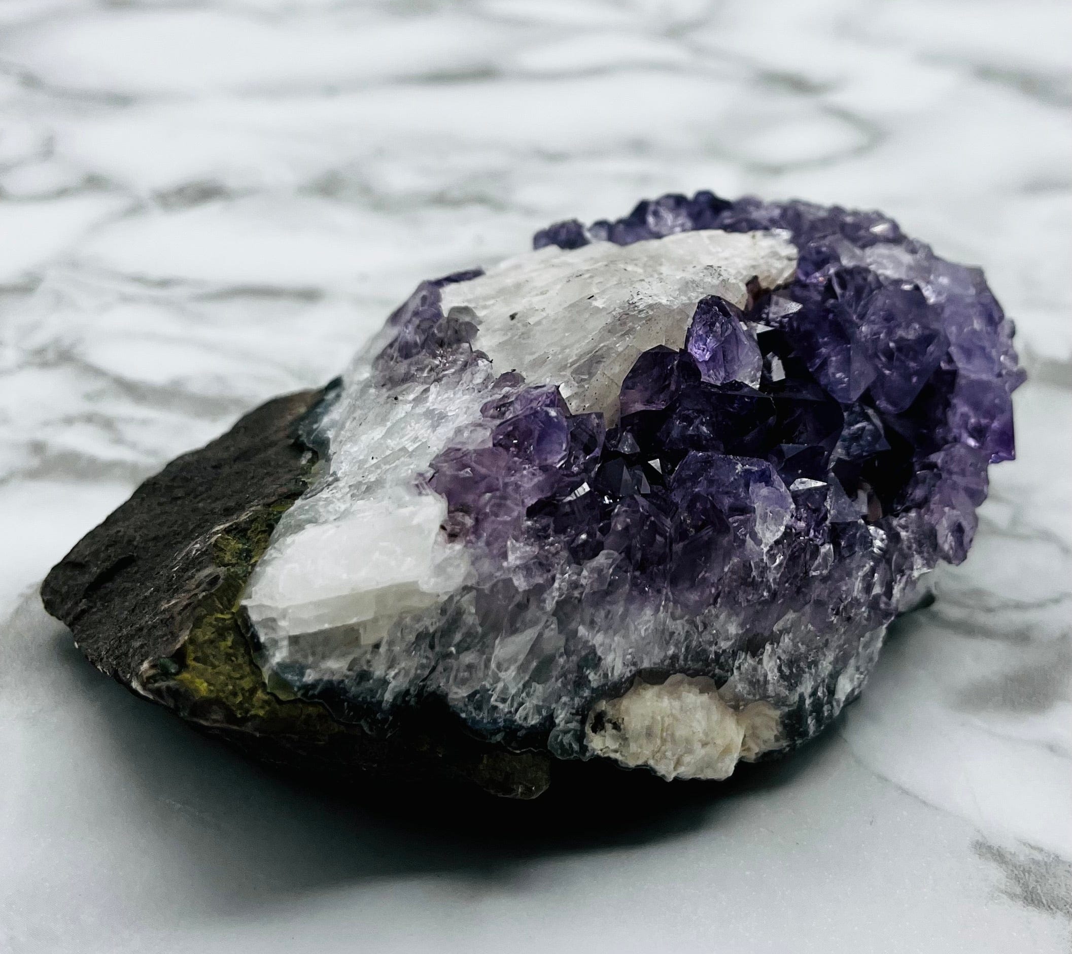 Natural Amethyst Crystal Cluster Specimen - Raw Purple Quartz Geode for Home Decor, Meditation & Healing | Spiritual Gifts & Feng Shui Crystals
