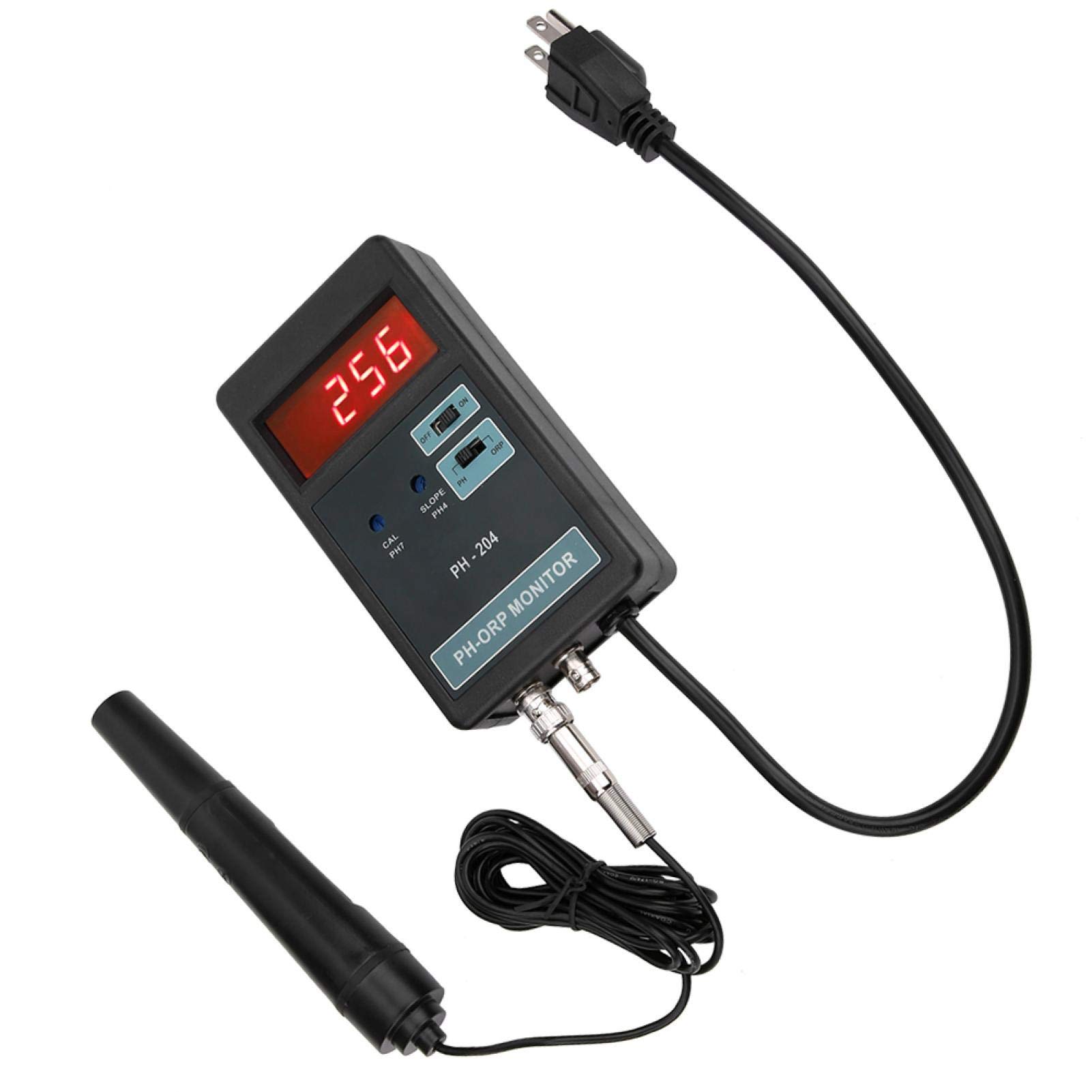 Jarchii Digital LED Display Portable PH/ORP/Temperature Monitor - High Precision Water Quality Tester for Aquariums, Pools, Hydroponics & Food Safety (110V US Standard) - Perfect for Home, Lab, and Industrial Water Testing
