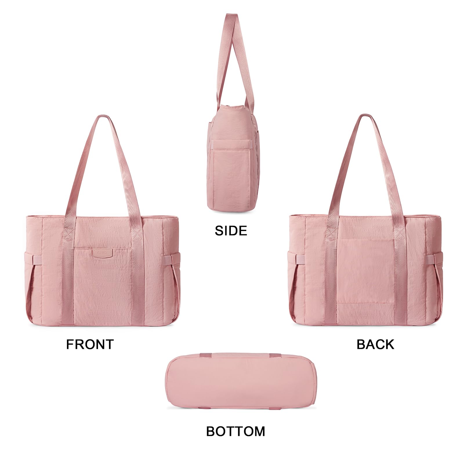 CLUCI Women's Tote Bag - Stylish Travel Shoulder Bag with Yoga Mat Buckle, Perfect for Gym, Work & Everyday Use | Durable Handbag for Yoga, Commuting & Shopping