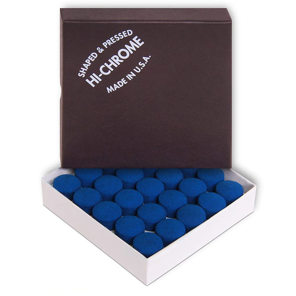 Hi-Chrome Billiard Pool Cue Tips - 50 Tips Box - Choose Your Size for Professional Pool & Snooker Game Enhancement