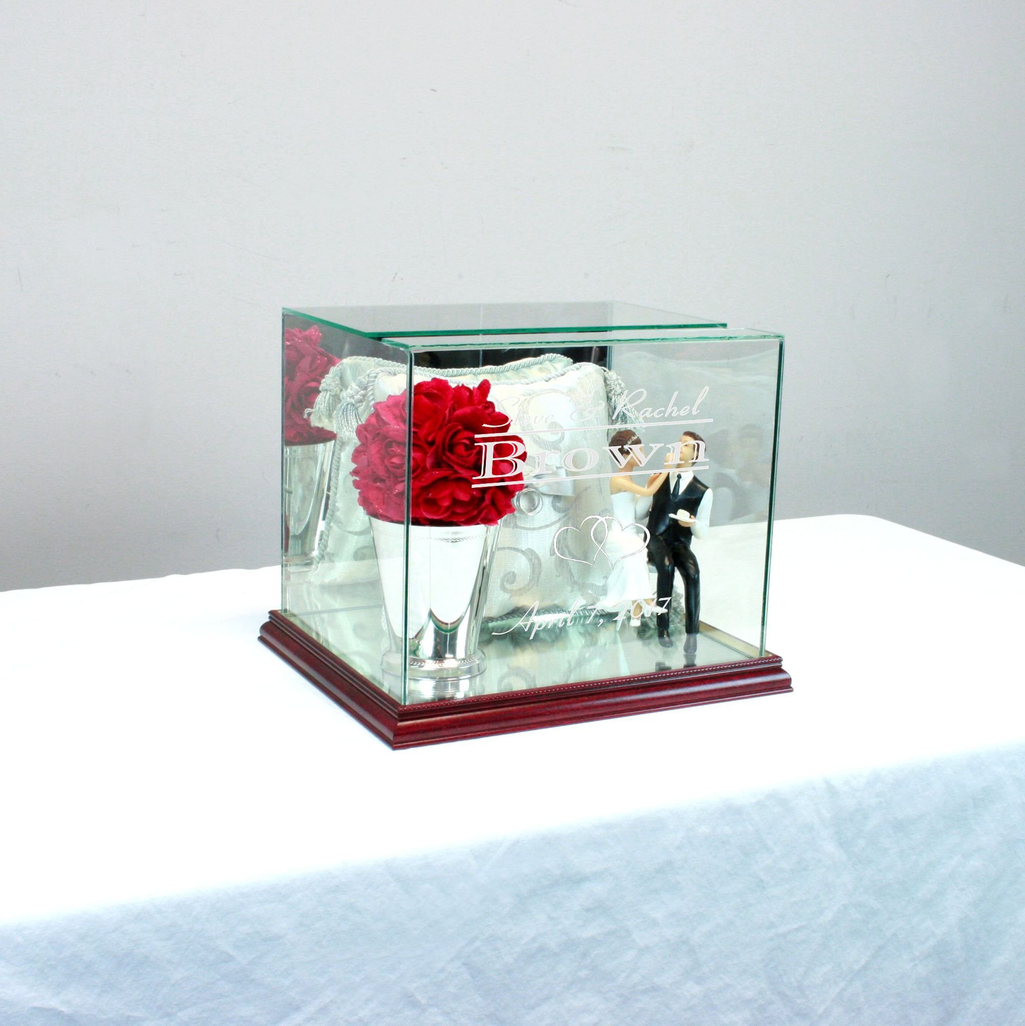 Personalized Glass Wedding Card Box - Elegant Rectangle Keepsake for Wedding, Bridal Shower & Anniversary - Perfect for Gift Cards, Cash & Love Notes