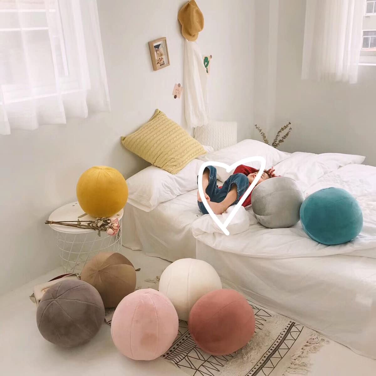Round Plush Throw Pillow - 11.8
