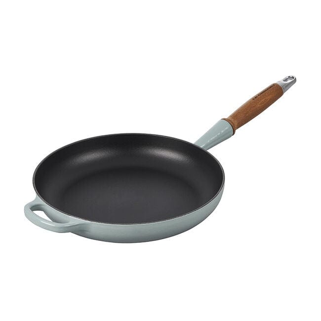 Le Creuset 10.25 Inch Nonstick Fry Pan with Alpine Wood Handle - Oven Safe & Dishwasher Safe Skillet for Searing, Frying & Cooking - Perfect for Stovetop, Oven & Everyday Kitchen Use
