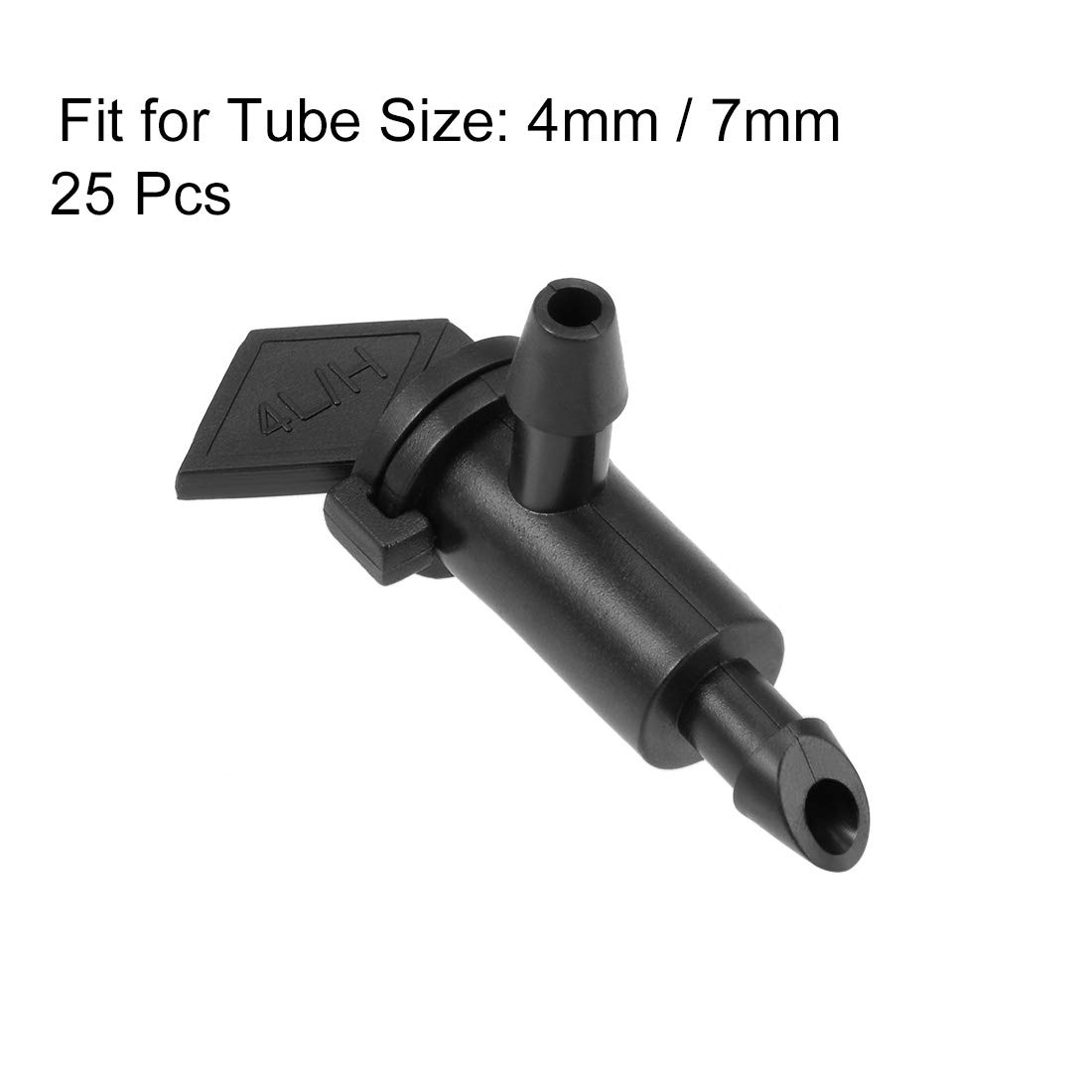uxcell 1 GPH 4L/H Flag Dripper Emitter Sprinkler - 25pcs Plastic Drip Irrigation Connectors for 4/7mm Hose | Perfect for Garden, Lawn, Flower Beds & Vegetable Patch Watering System