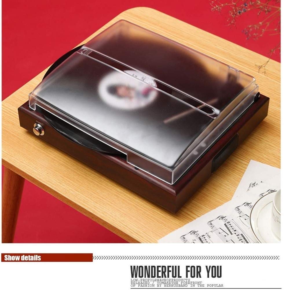 ASDNN Wireless Portable Hi-Fi Turntable with Built-In Stereo Speakers - 3-Speed LP Record Player for Home & Vinyl Enthusiasts | Perfect for Living Room Decor, Retro Music Lovers & Gift Giving