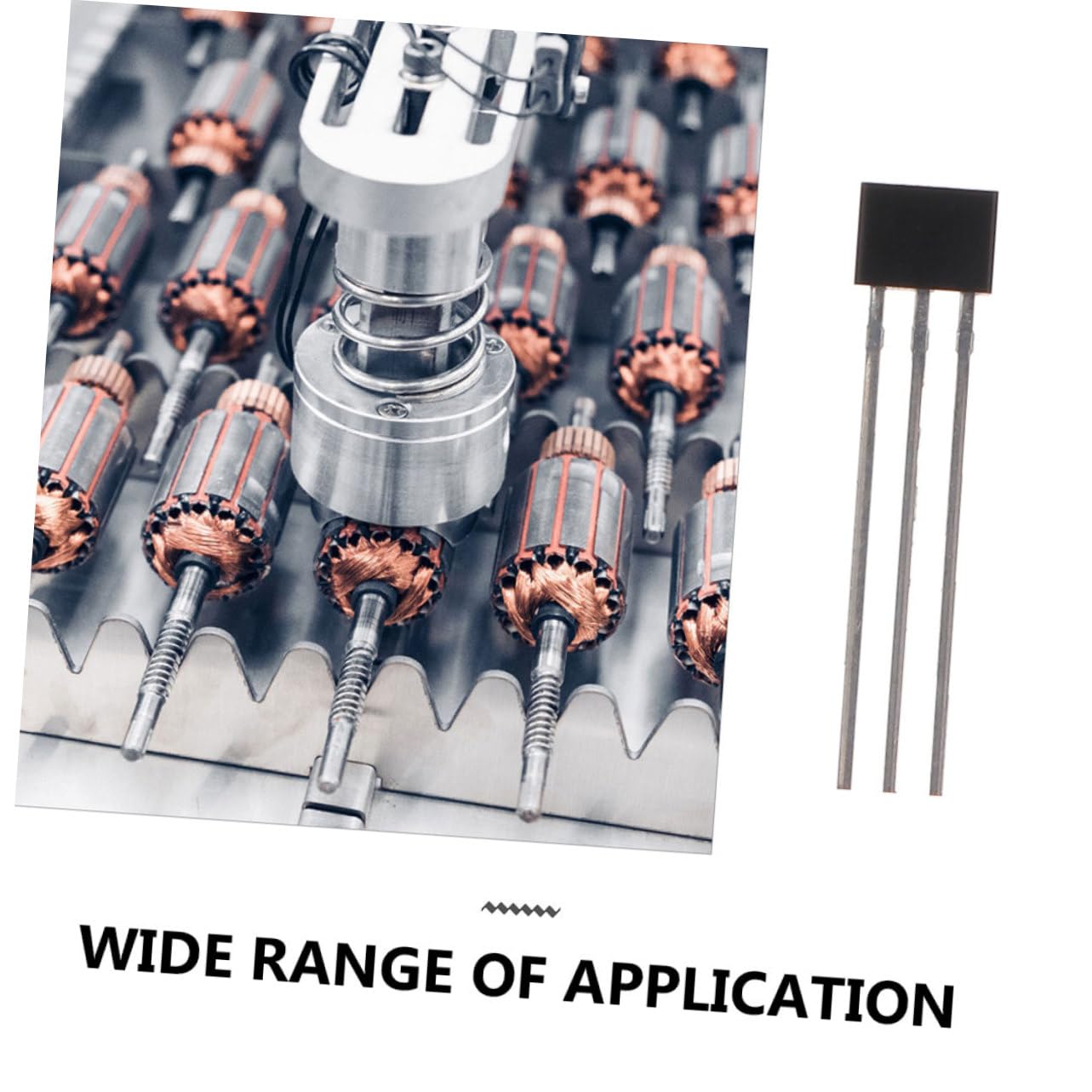 10 Pack Hall Effect Sensor 3 Pin Switch - High Stability Magnetic Sensor for Industrial, Automotive & Electronics - Easy Installation (Use for Speed Detection, Position Sensing, Brushless Motors)
