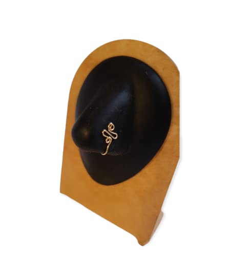 Afrocentric Fake Nose Ring - Gypsy Nose Cuff - Bohemian Nose Jewelry - Ethnic Nose Ring - Divinity Nose Cuff for Women - Perfect for Festivals, Parties & Boho Style Outfits