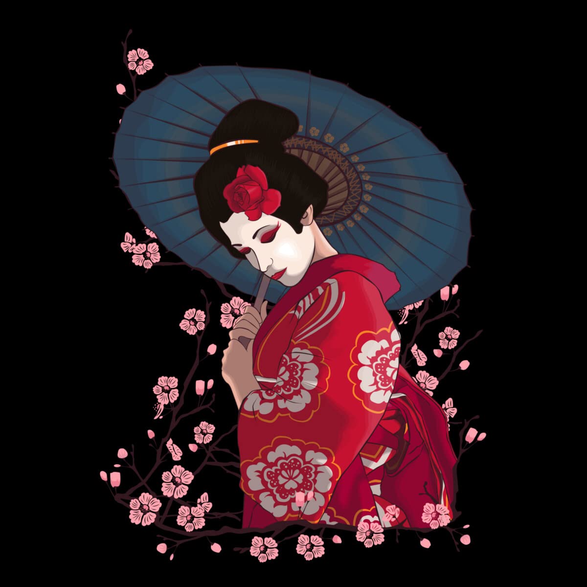 Design By Humans Unisex Cherry Blossoms Pullover Hoodie by Matt - Soft Cotton Sweatshirt for Men & Women - Perfect for Spring Outfits & Casual Wear