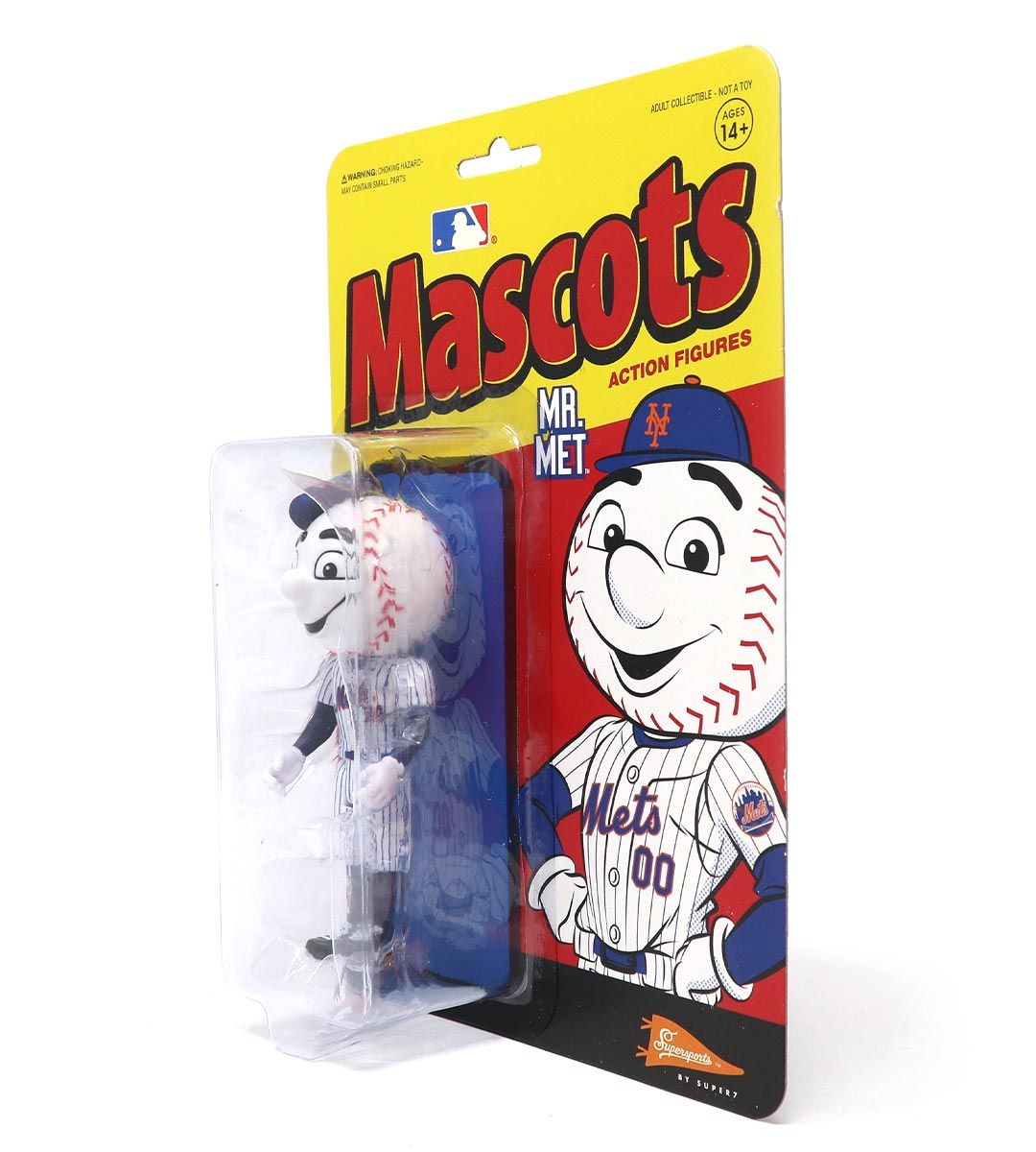 Mr. Met ReAction Figure - Official New York Mets Baseball Collectible Toy - Perfect for Sports Fans, Memorabilia Collectors & Office Desk Decor