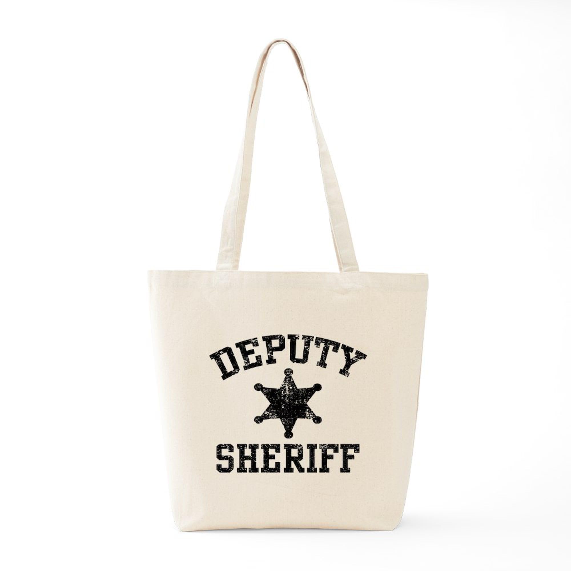 Deputy Sheriff Tote Bag - Natural Canvas Reusable Shopping Bag for Groceries, Beach & Work | Durable Eco-Friendly Tote with Law Enforcement Design