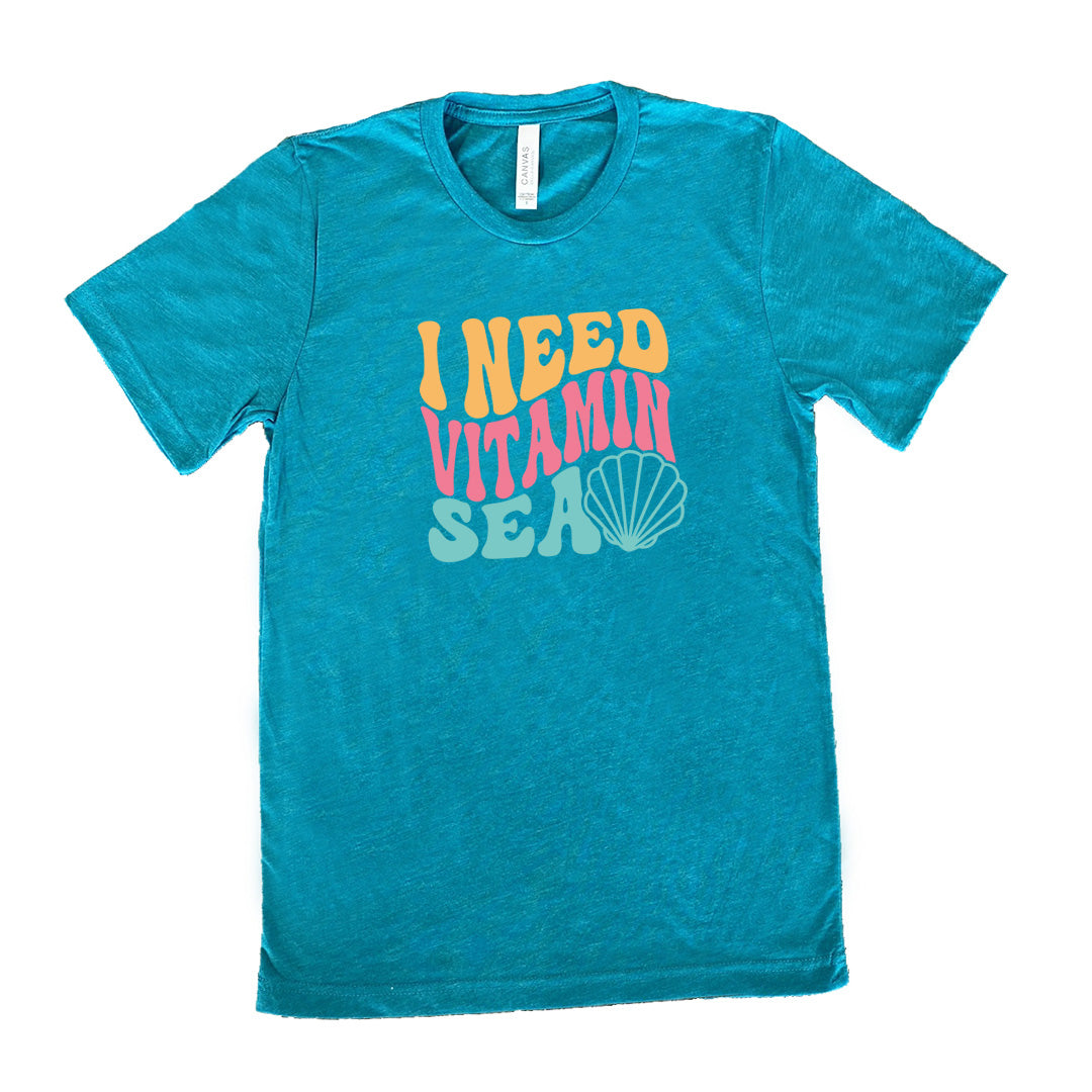 I Need Vitamin Sea Shirt - Unisex Graphic Tee for Beach Vacation & Summer Outfits - Casual Comfortable Cotton T-Shirt for Men & Women