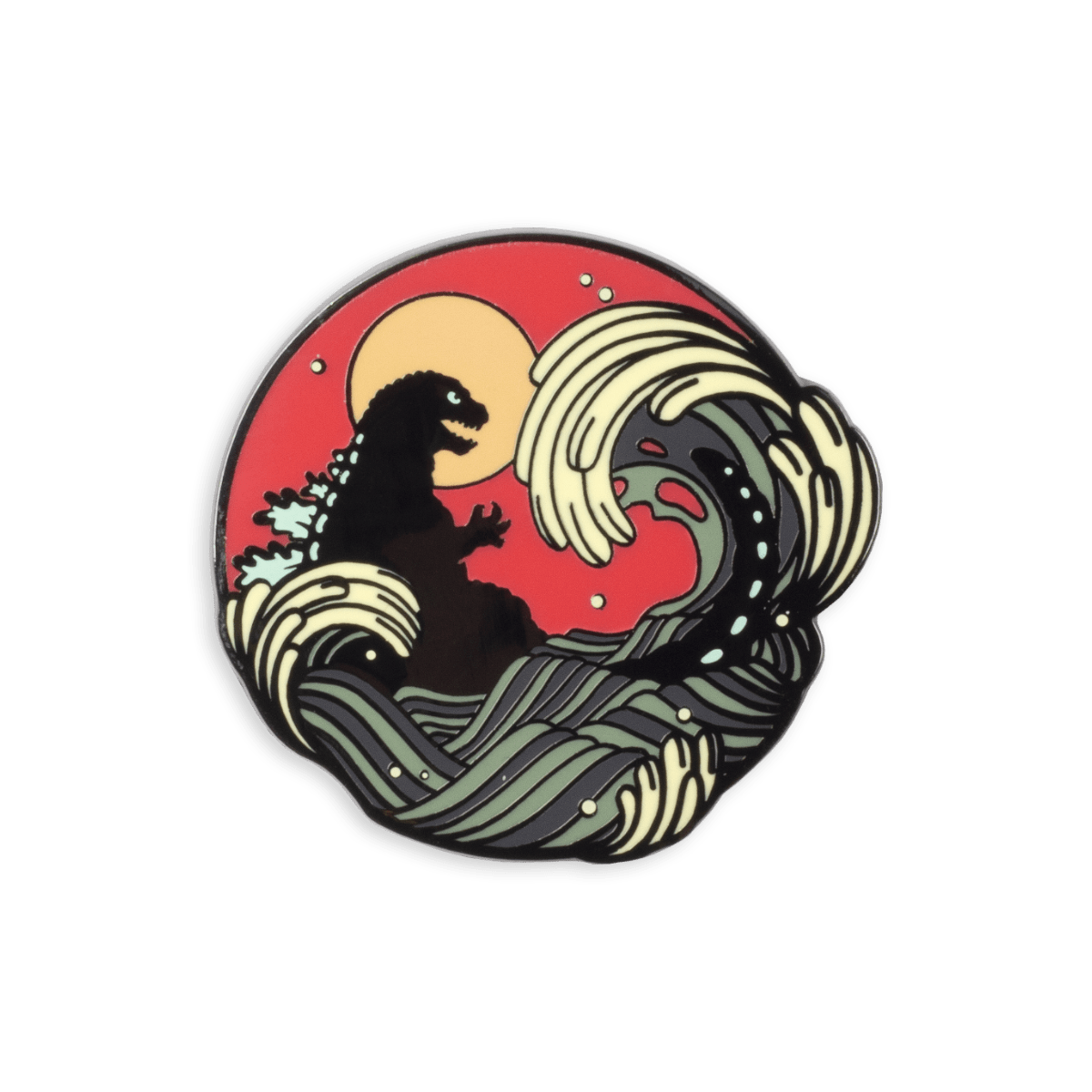 Godzilla Enamel Pin - Vintage Monster Movie Collectible Badge - Perfect for Backpacks, Jackets & Anime Fan Gifts