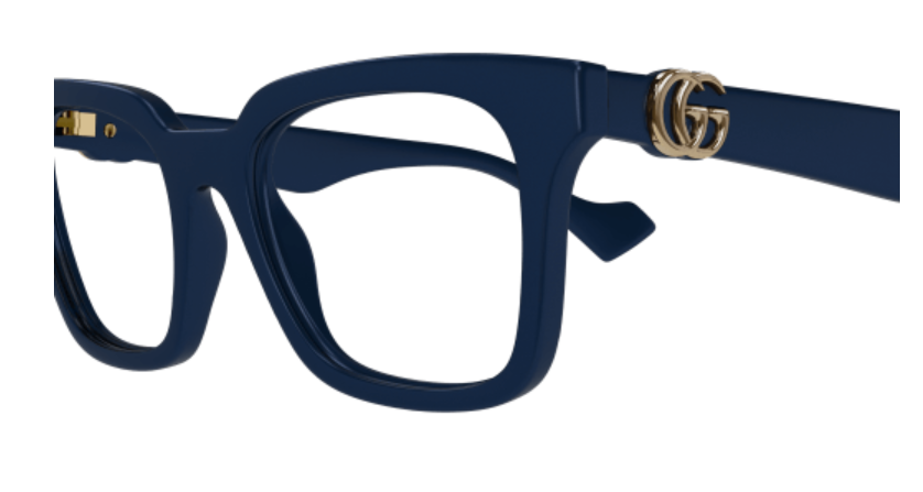 Gucci GG1728O 003 Blue Square Cat Eye Women's Eyeglasses - Stylish Designer Glasses for Women, Fashionable Square Frames for Everyday Wear & Office Use