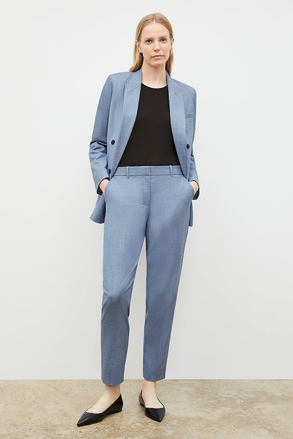 Premium Mejia Sharkskin Pants in Indigo & White - Stylish and Comfortable for Casual Wear, Office, and Outdoor Activities