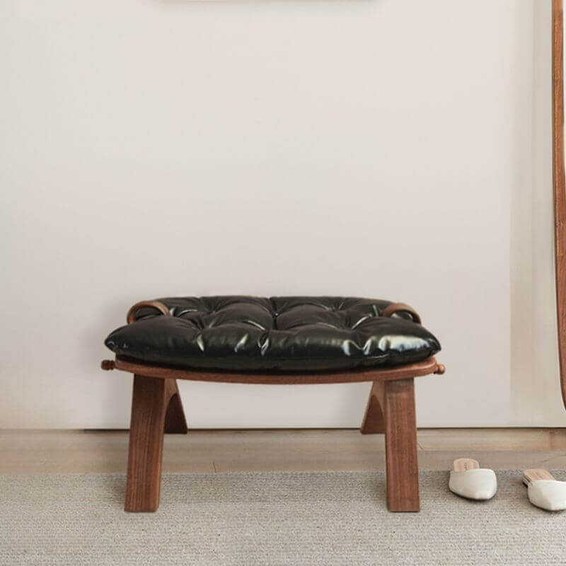 Vintage Standard Ottoman with Down Fill & Removable Seat Cushion - Perfect for Living Room, Bedroom & Home Decor