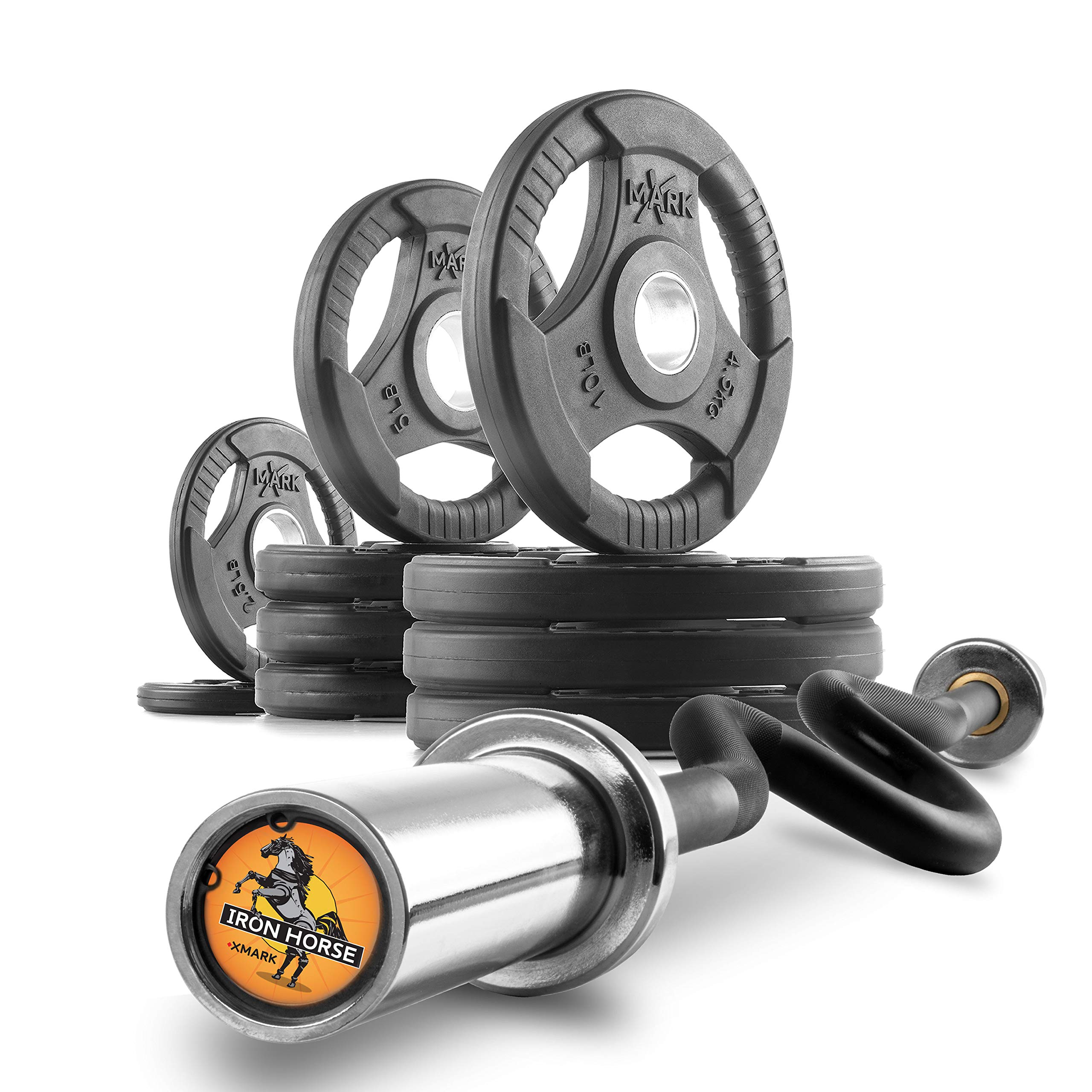XMark Olympic Weight Set with EZ Super Curl Bar - 300LB 2