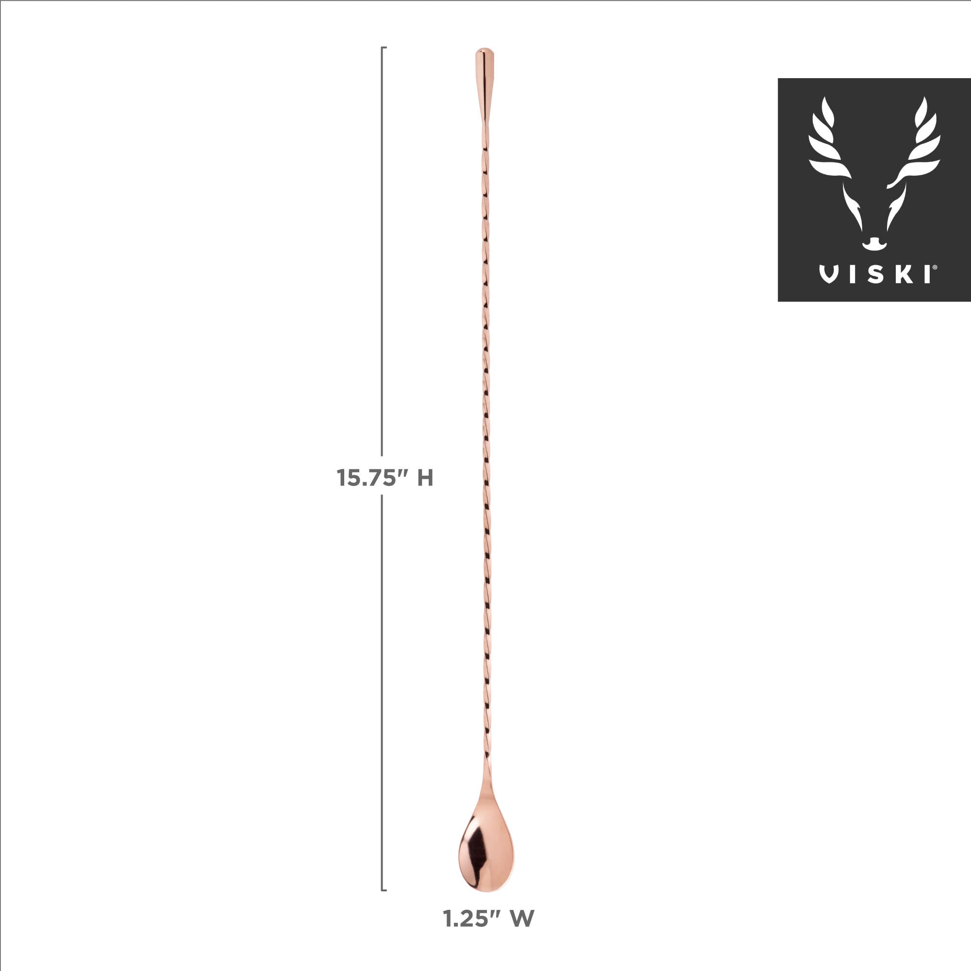Premium 40cm Weighted Bar Spoon for Mixing Cocktails - Perfect for Bartenders, Home Bars & Professional Use - Ideal for Stirring, Layering & Crafting Cocktails