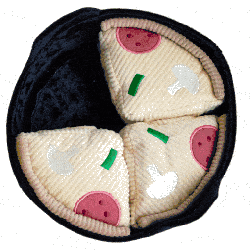 Deep Dish Pizza Enrichment Toy for Dogs – Interactive Chew Toy for Small & Large Breeds – Fun Puzzle Feeder for Mental Stimulation – Perfect for Playtime & Training
