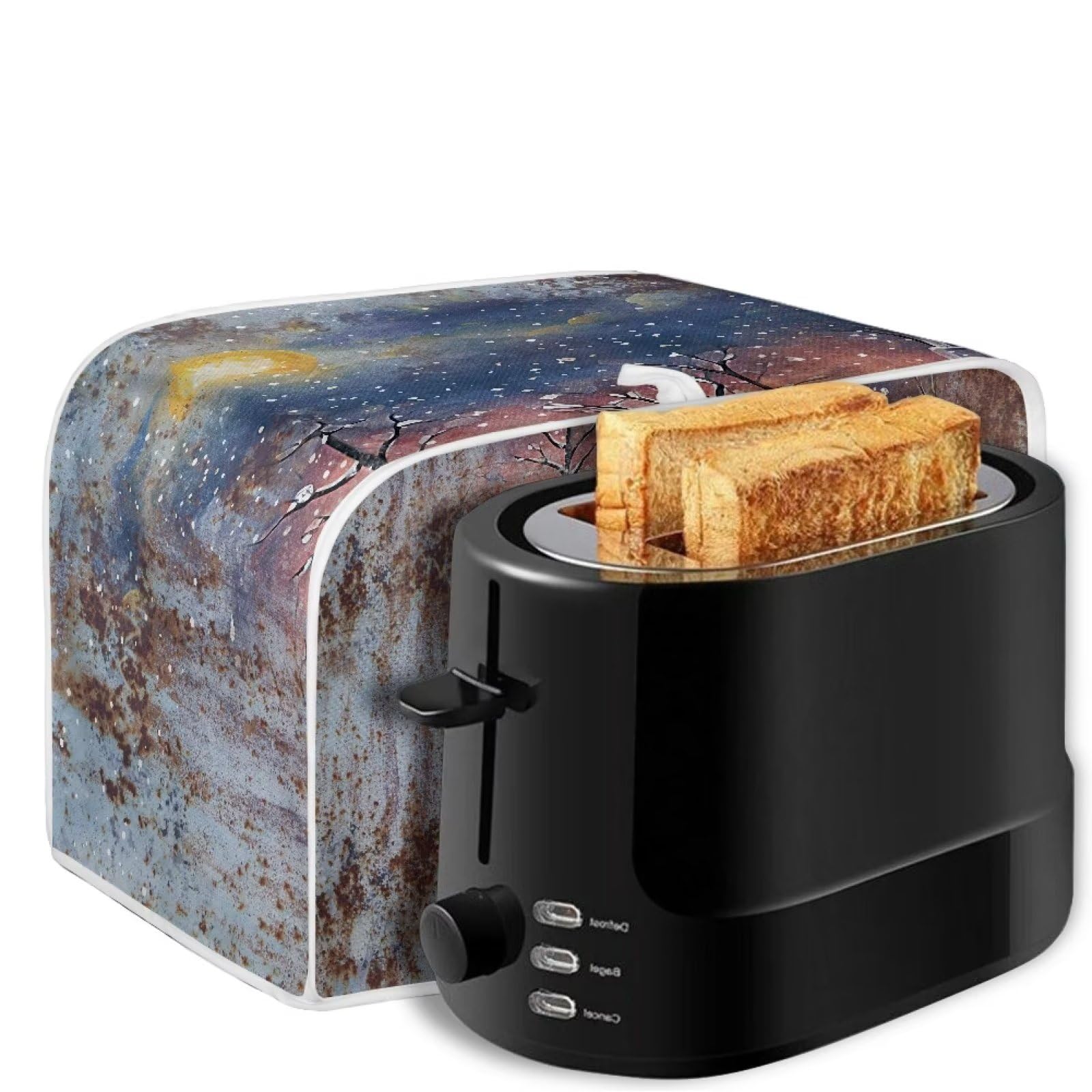 Snowhouse Print 2-Slice Wide Slot Toaster Cover - Durable Kitchen Appliance Protector with Zipper & Fingerprint Protection - Perfect Gift for Women - Ideal for Home, Office, or Dorm Use