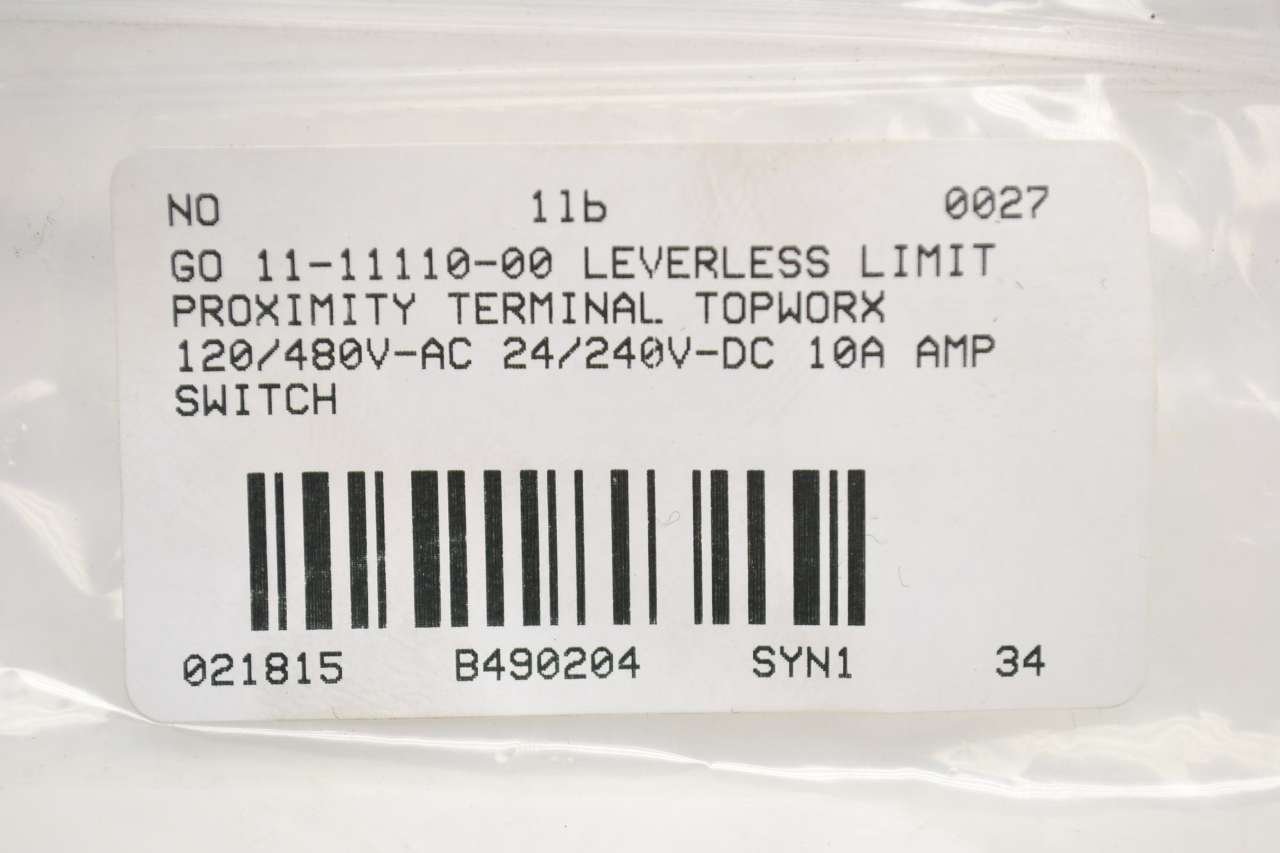 TopWorx 11-11110-00 GO Leverless Limit Switch CSA/FM C1D2 Certified - Explosion-Proof Safety Switch for Hazardous Areas | Ideal for Oil & Gas, Chemical Plants, and Industrial Automation