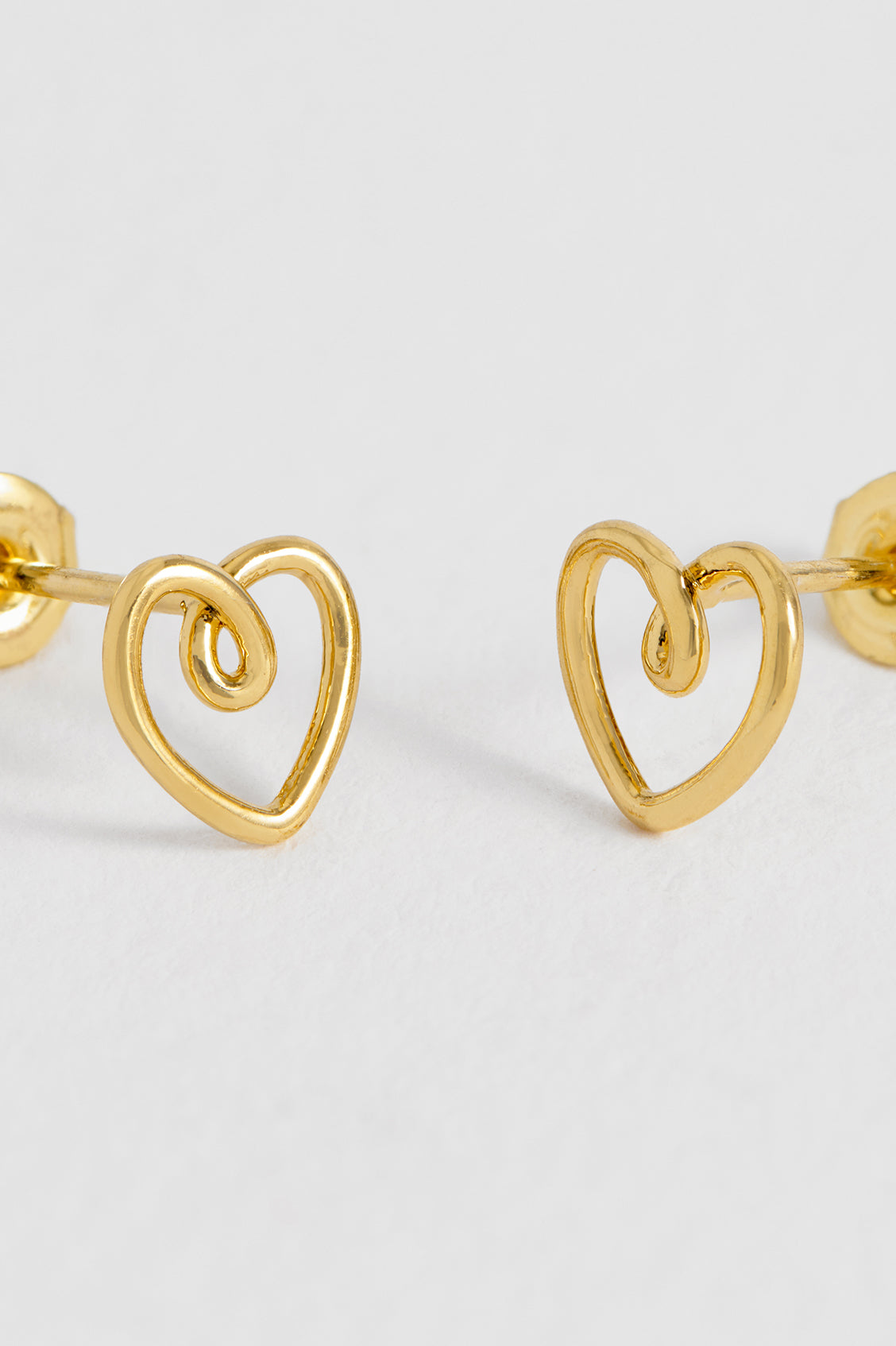 Doodle Heart Stud Earrings - Minimalist Handmade Jewelry for Women | Perfect for Valentine's Day Gifts, Anniversary & Everyday Wear