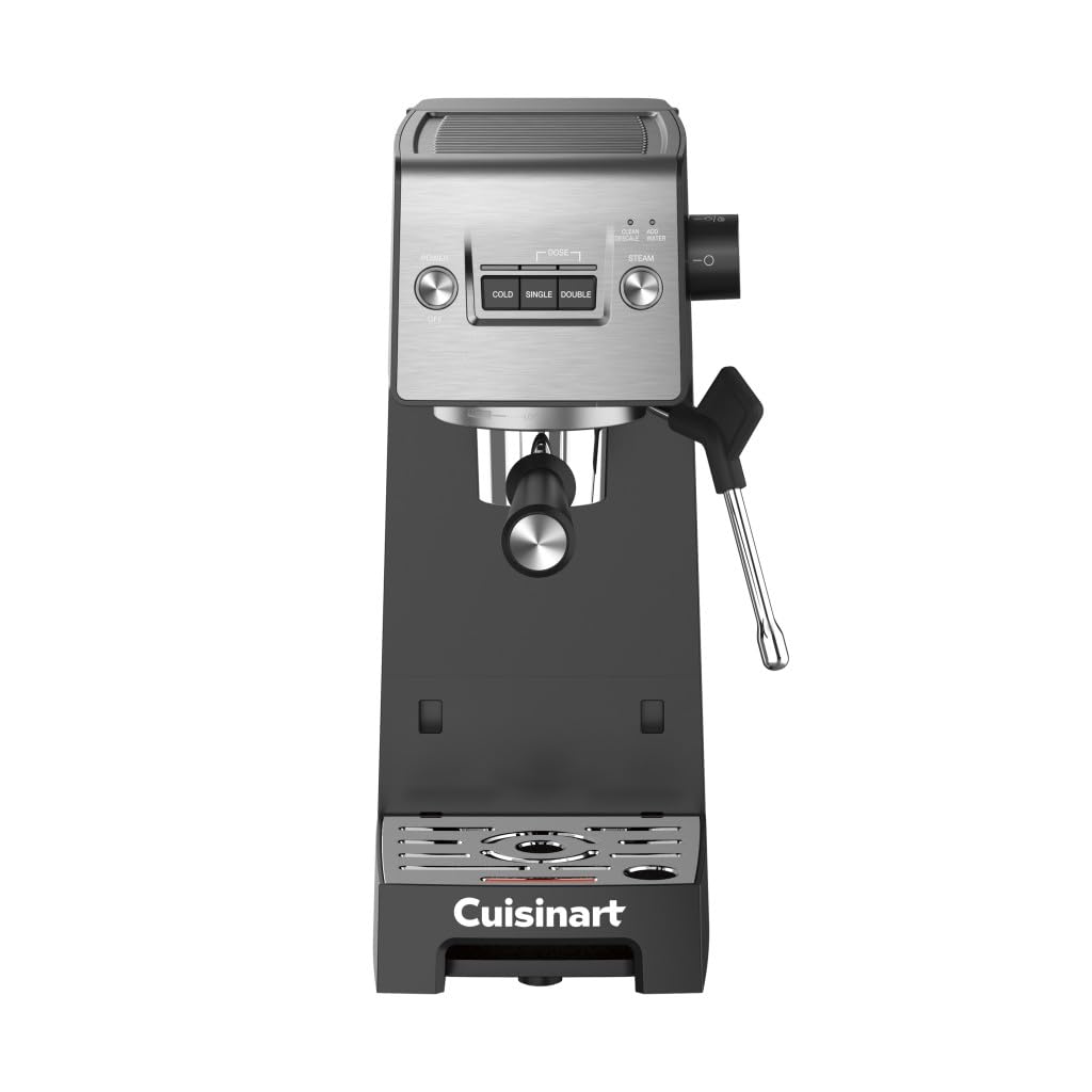 Cuisinart Espresso Bar™ Slim Espresso Machine for Home & Office - Compact Automatic Coffee Maker with Milk Frother for Latte & Cappuccino | Perfect for Small Kitchens & Coffee Lovers