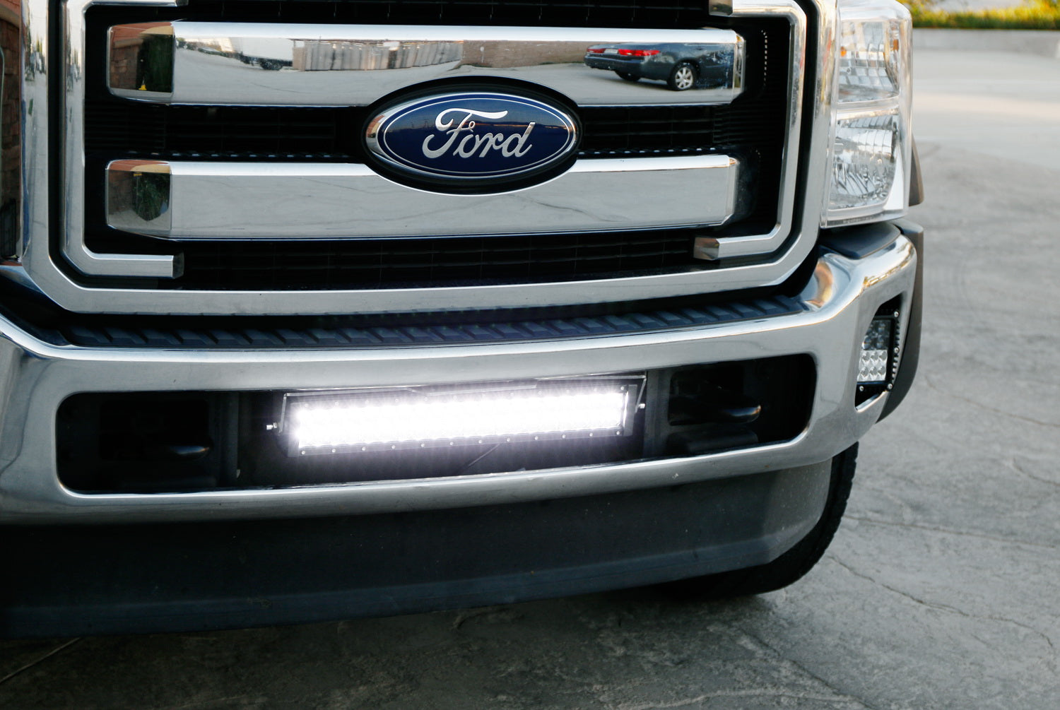 120W 20-Inch LED Light Bar with Lower Bumper Bracket & Wiring Kit - Compatible with 2011-2016 Ford F250/F350 Super Duty - Off-Road Lighting for Trucks, Jeeps & ATVs