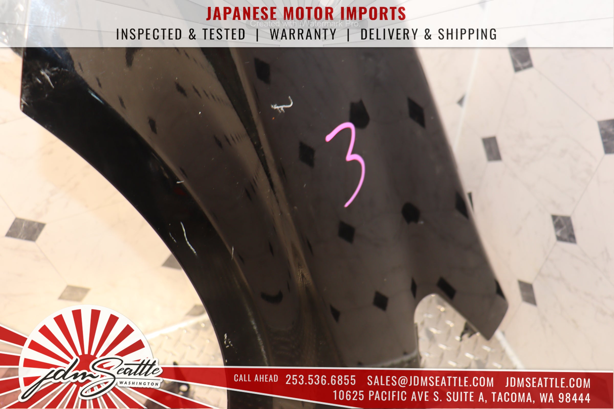 JDM 10-15 Toyota Prius Hybrid Front Bumper Replacement with Hood & Fenders in Black - Perfect for Car Restoration & Customization Projects