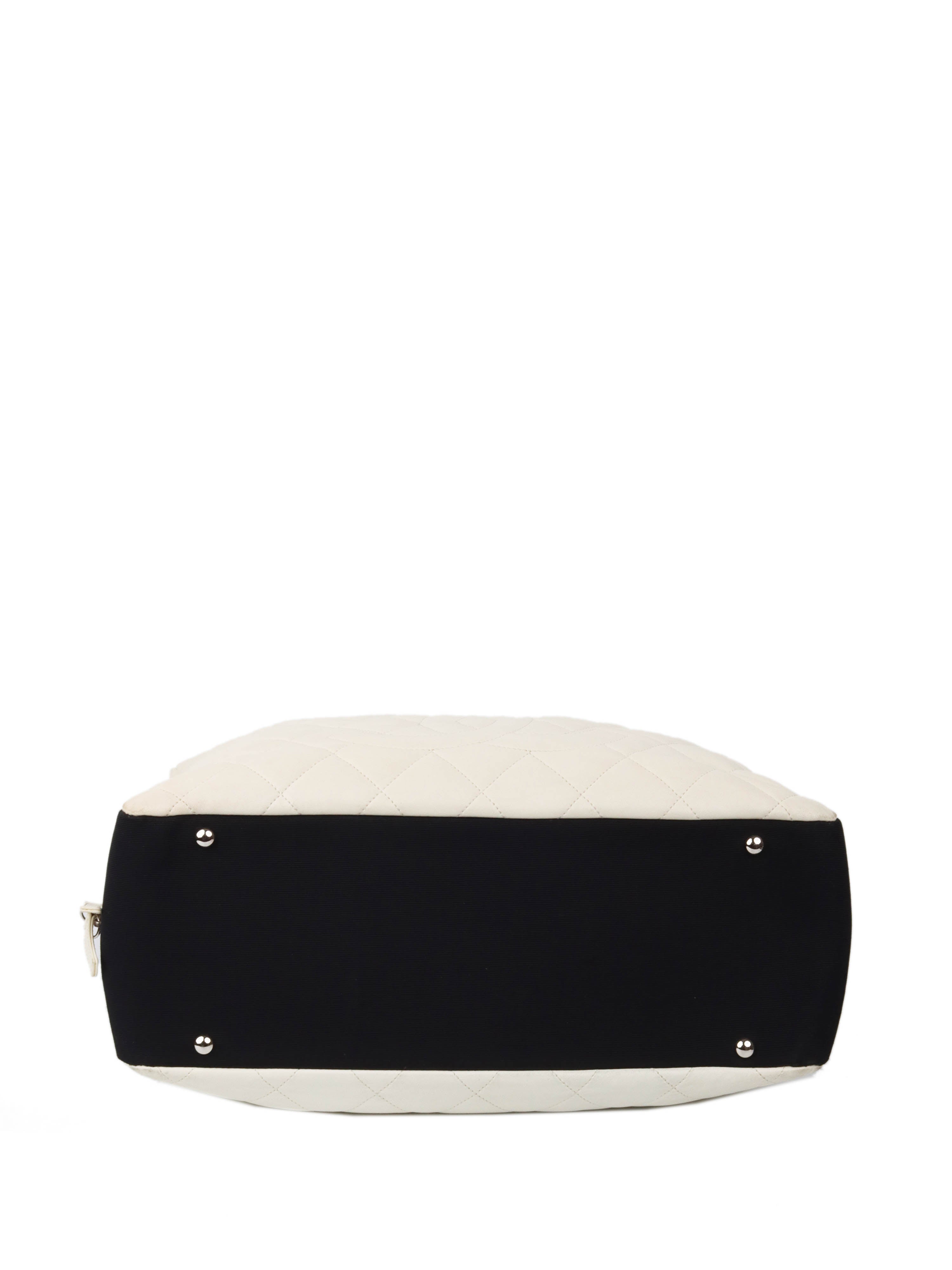 Chanel White Leather Bowling Bag for Women | Luxury Designer Handbag | Perfect for Everyday Use, Travel & Shopping