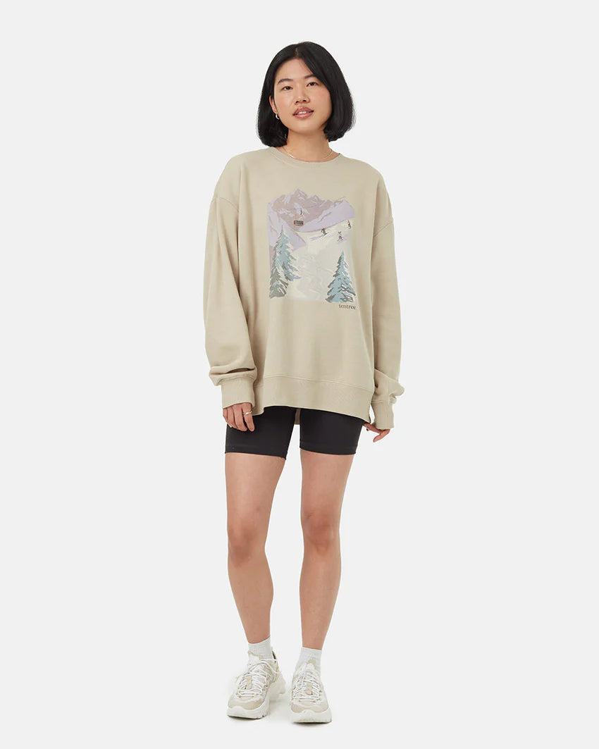 Alpine Oversized Crewneck Sweatshirt for Women - TCW5506 | Cozy & Stylish Casual Wear for Fall & Winter | Perfect for Lounging, Running Errands & Weekend Outfits