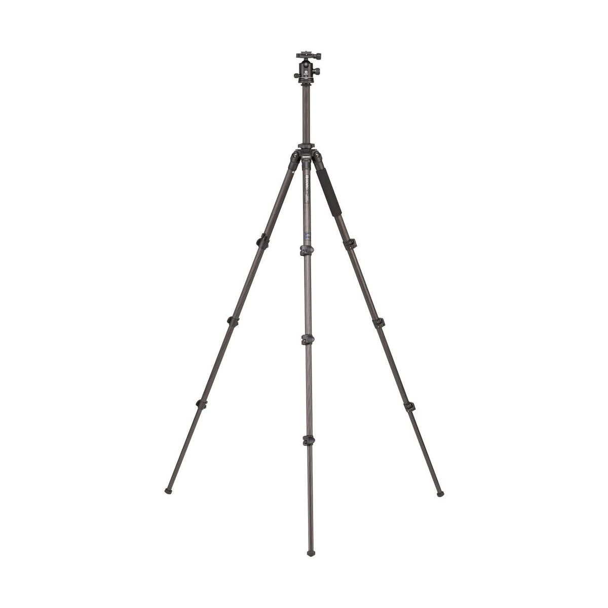 Benro Adventure 4 Section Carbon Fiber Tripod with B2 Ball Head - Lightweight Travel Tripod for DSLR Cameras - Perfect for Photography, Hiking & Outdoor Adventures