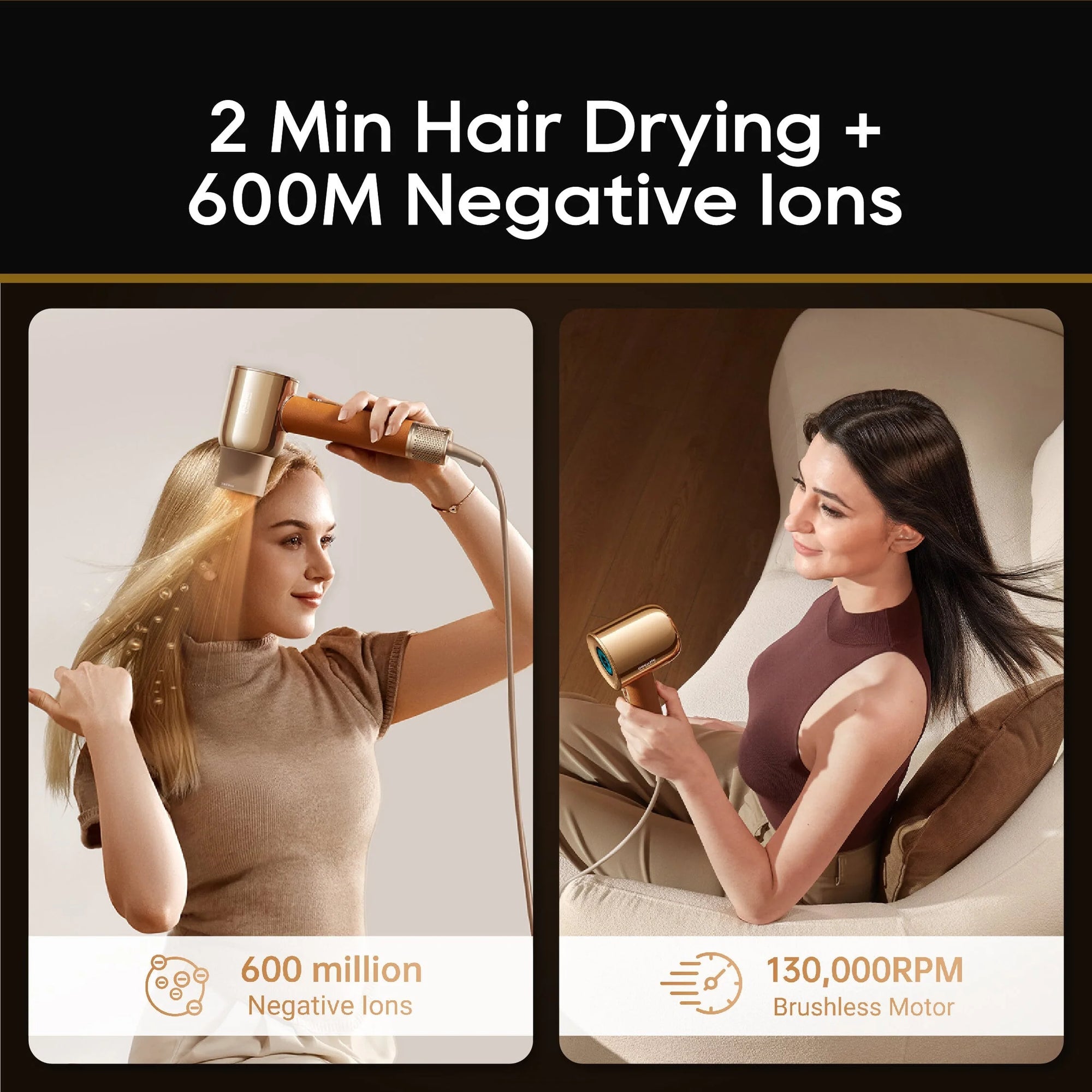Dreame Hair Miracle Hair Dryer - Professional Ionic Blow Dryer for Fast Drying & Frizz Control - Perfect for Home & Salon Use