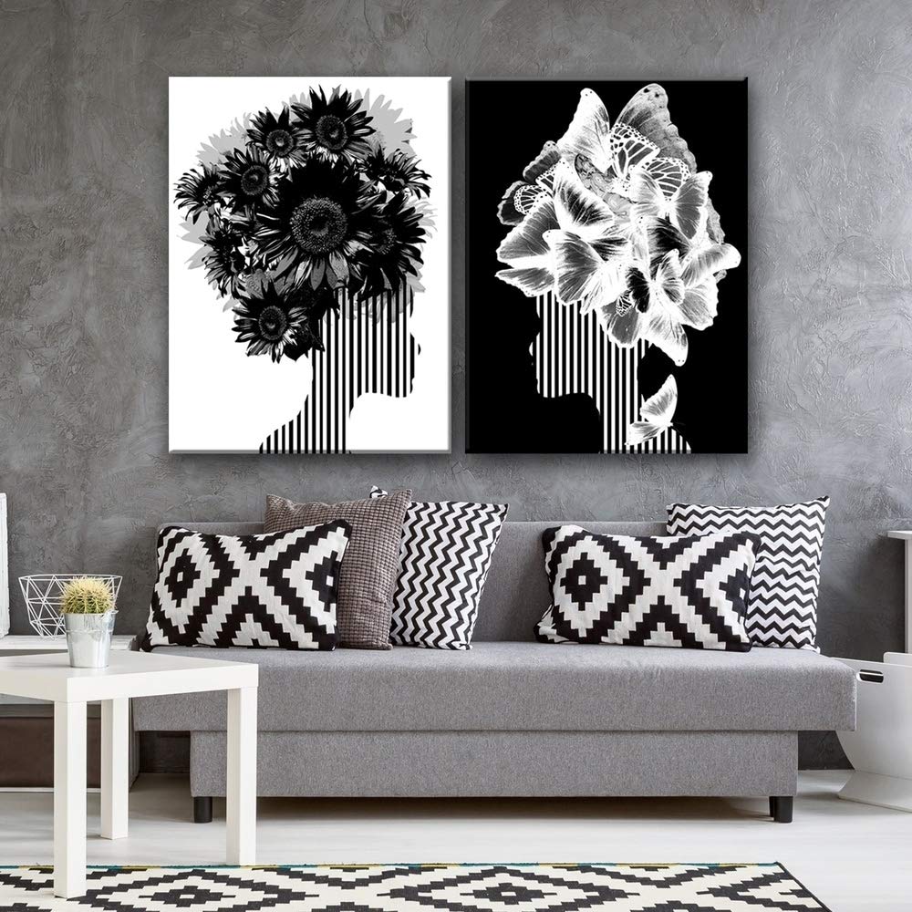 Ready2HangArt 'Mod Swag II' Modern Abstract Wall Art Set - 2 Canvas Prints 20x32 Inches for Living Room, Bedroom & Office Decor | Framed Ready-to-Hang Wall Decor