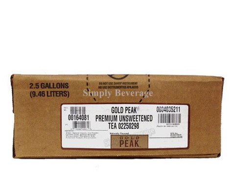 Gold Peak Unsweetened Black Tea 2.5 Gallon Bag-in-Box Soda Syrup - Perfect for Restaurants, Cafes & Bubble Tea Shops
