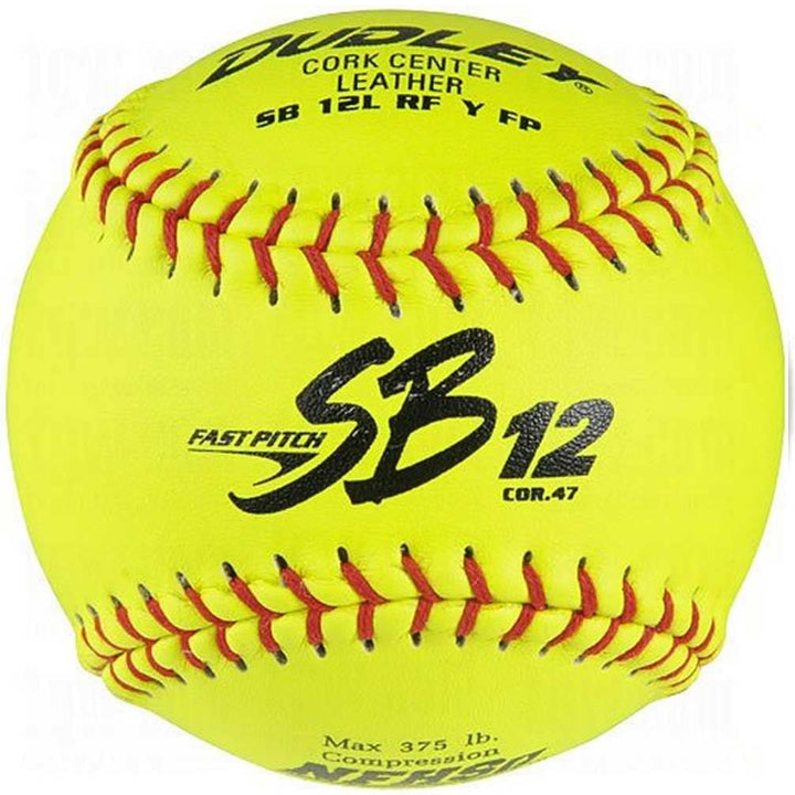 Dudley SB12LND ASA NFHS Red Stitch Fastpitch Softballs - One Dozen (4D311Y) | Perfect for Competitive Games & Practice Sessions