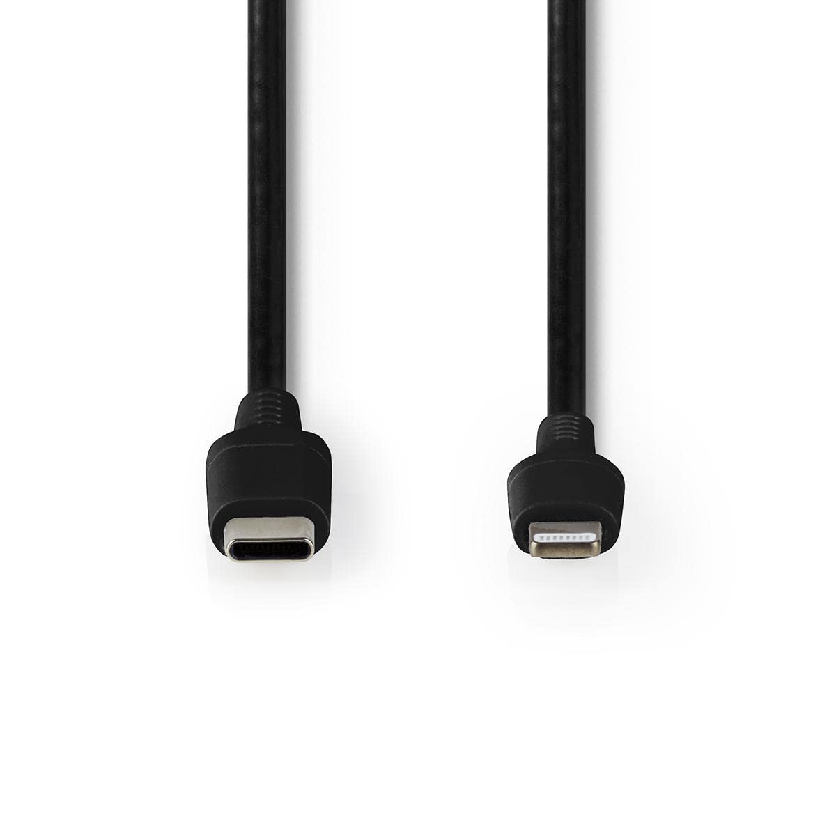 Premium Apple Lightning to USB-C Cable (8-Pin, 2m/6.6ft) - Fast Charging & Sync Compatible with iPhone 14/13/12/11/X/8 & More - Durable Nylon Braided Black Cable for Home, Office & Travel