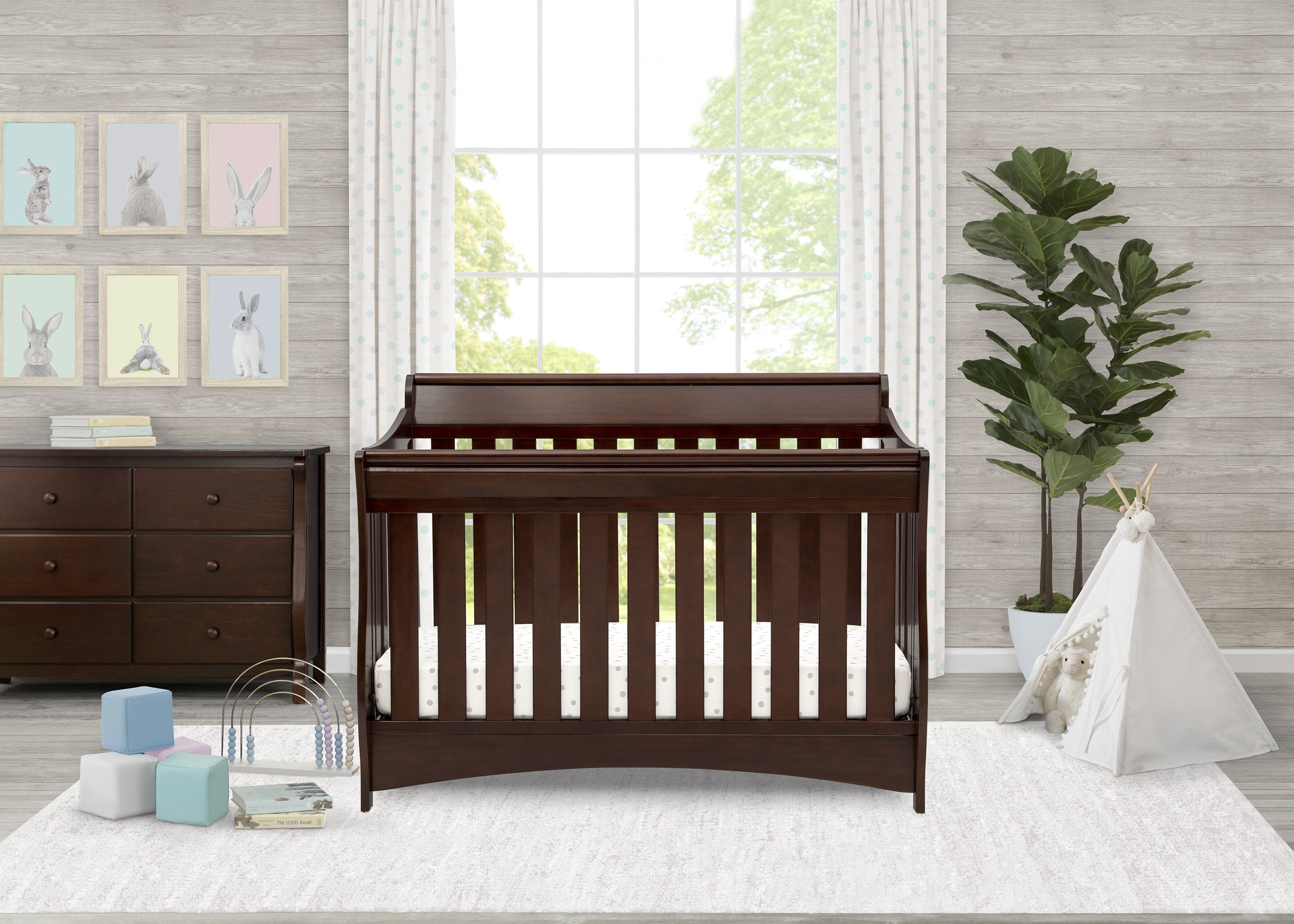 Bentley S Series Deluxe 6-in-1 Convertible Baby Crib - Nursery Furniture for Newborn to Toddler Bed | Perfect for Modern Nursery, Bedroom & Daycare