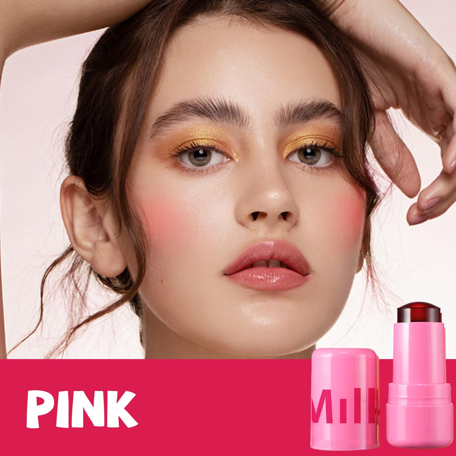 4 Pcs Milk Jelly Blush Set - Water Jelly Tint for Lips & Cheeks, Buildable Sheer Blush Stick with Watercolor Finish | Perfect for Natural Makeup, Daily Wear & On-the-Go Touch Ups