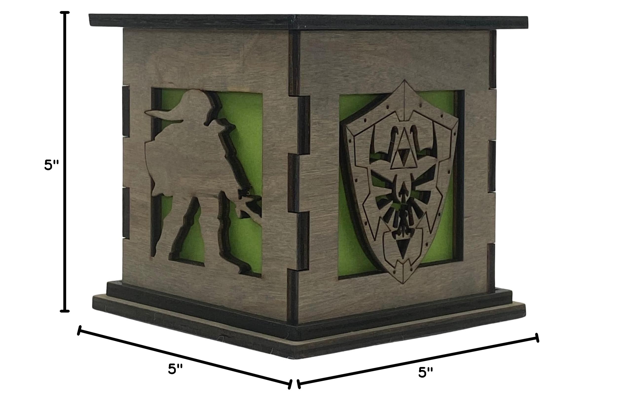 The Legend of Zelda Light Up Decorative Box - Video Game Themed Shelf Decor & LED Night Light - Handmade in USA - Perfect for Gaming Room, Bedside Table & Collector's Display